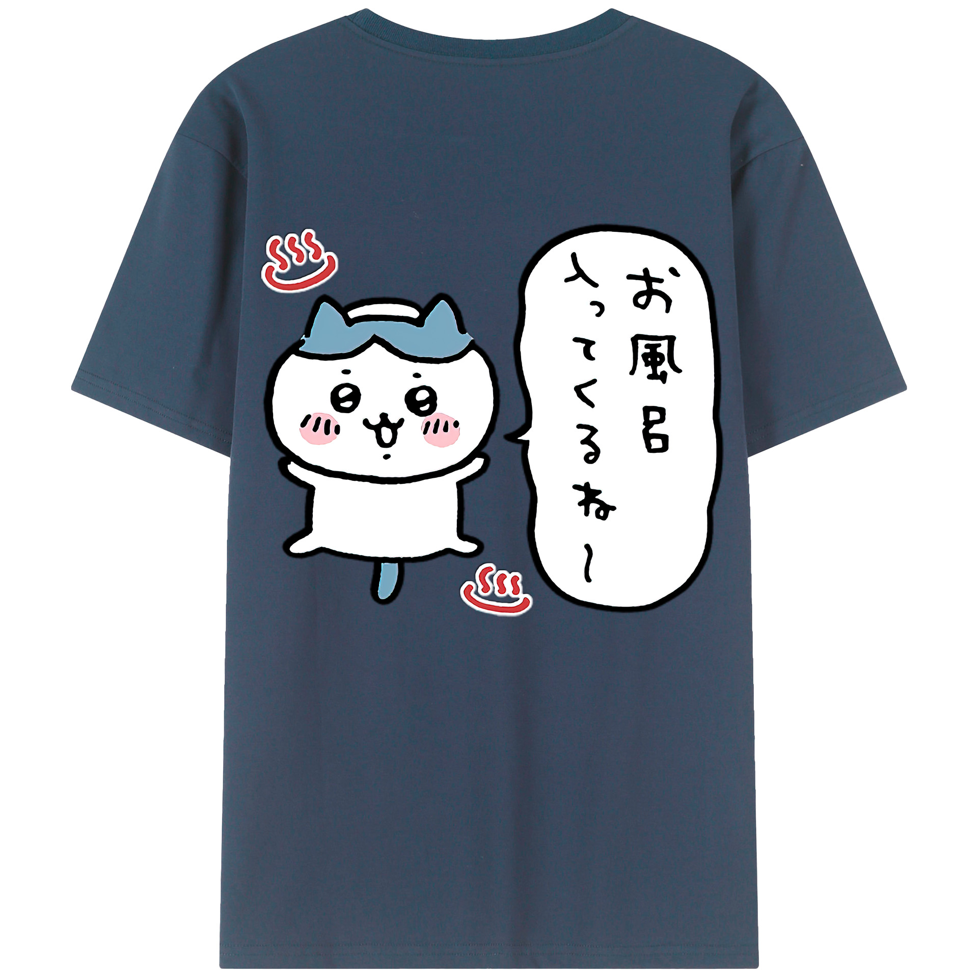 （画像用） ちいかわ ハチワレ Chii-kawa hachiware レディース半袖Tシャツ(バックプリント)