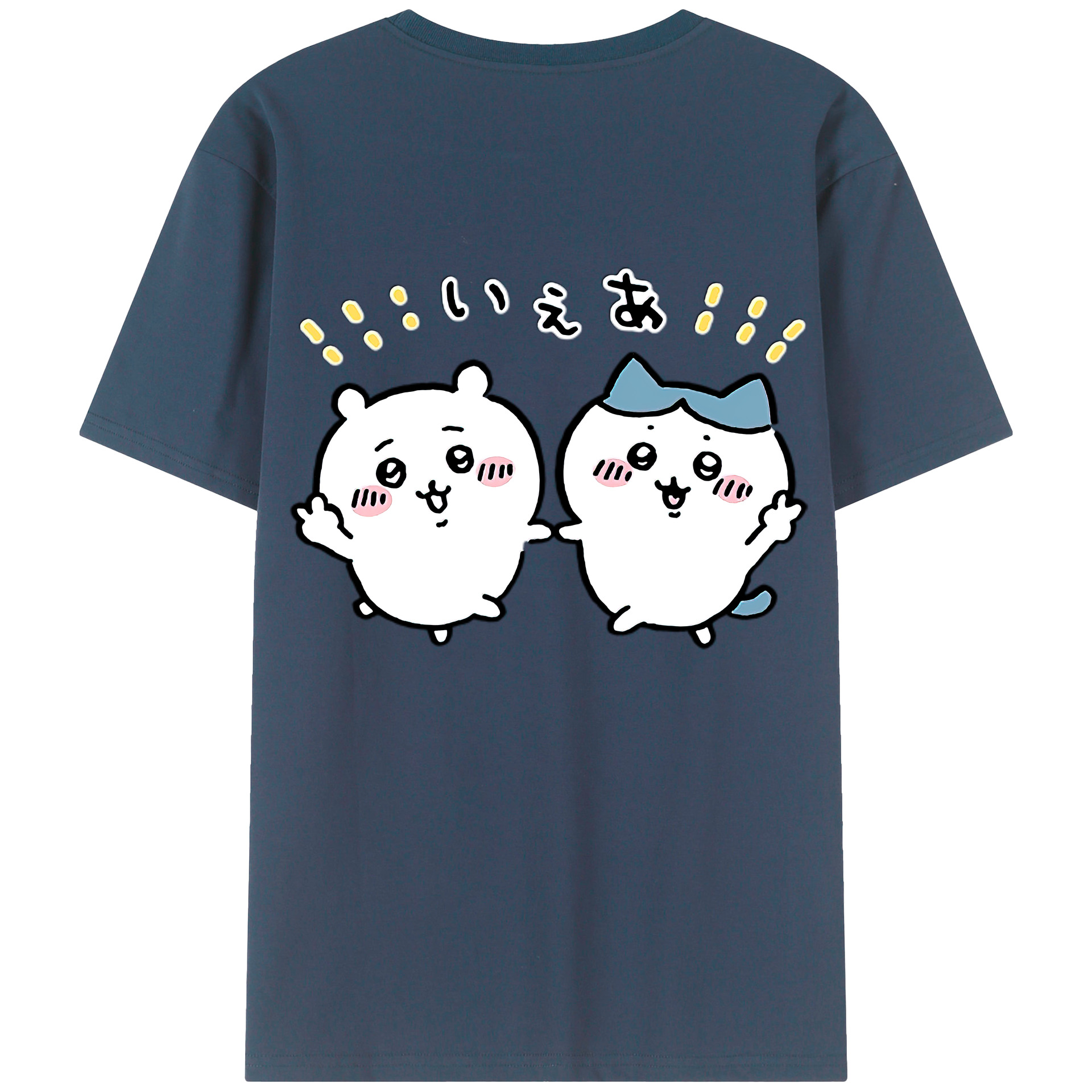 （画像用） ちいかわ ハチワレ Chii-kawa hachiware レディース半袖Tシャツ(バックプリント)