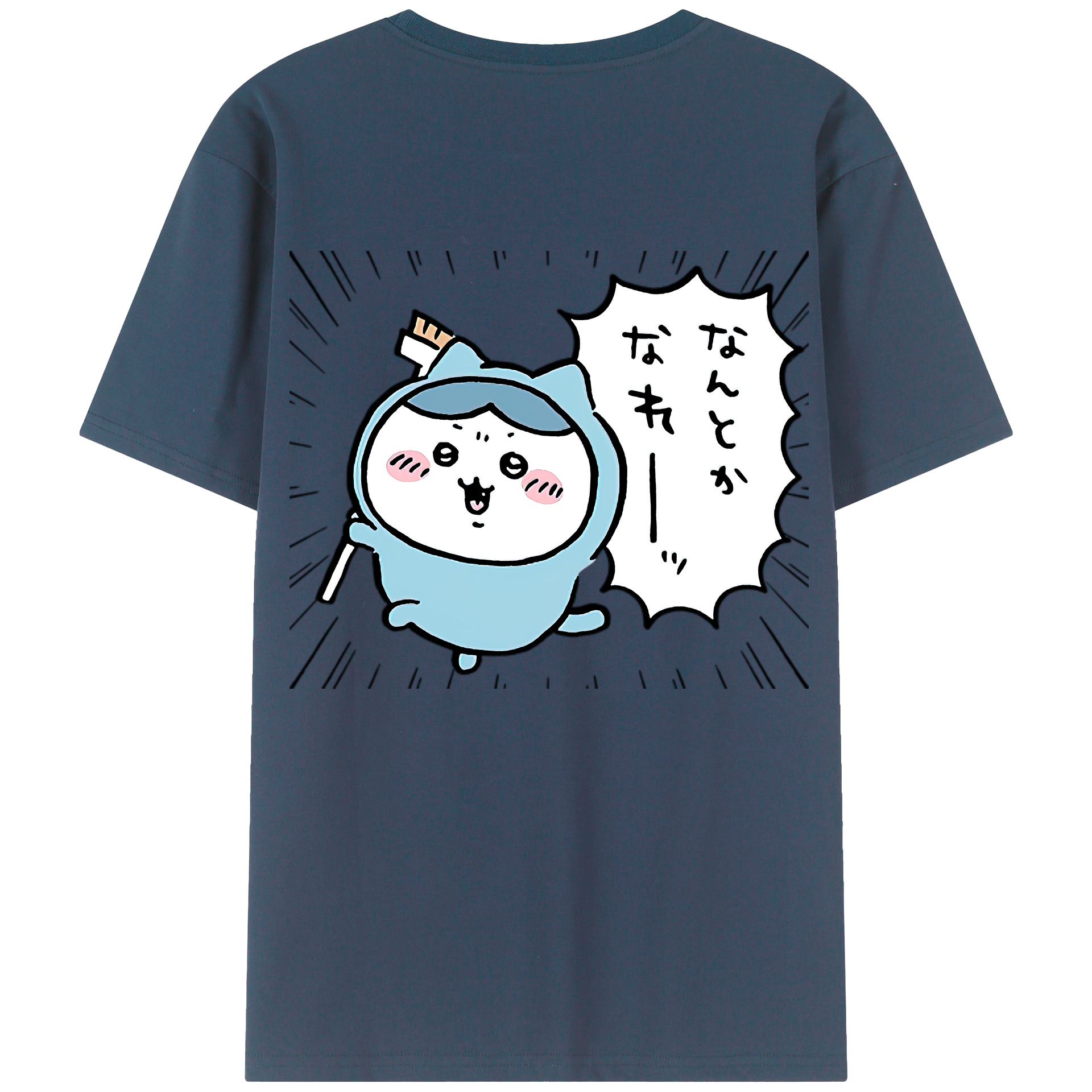 （画像用） ちいかわ ハチワレ Chii-kawa hachiware レディース半袖Tシャツ(バックプリント)
