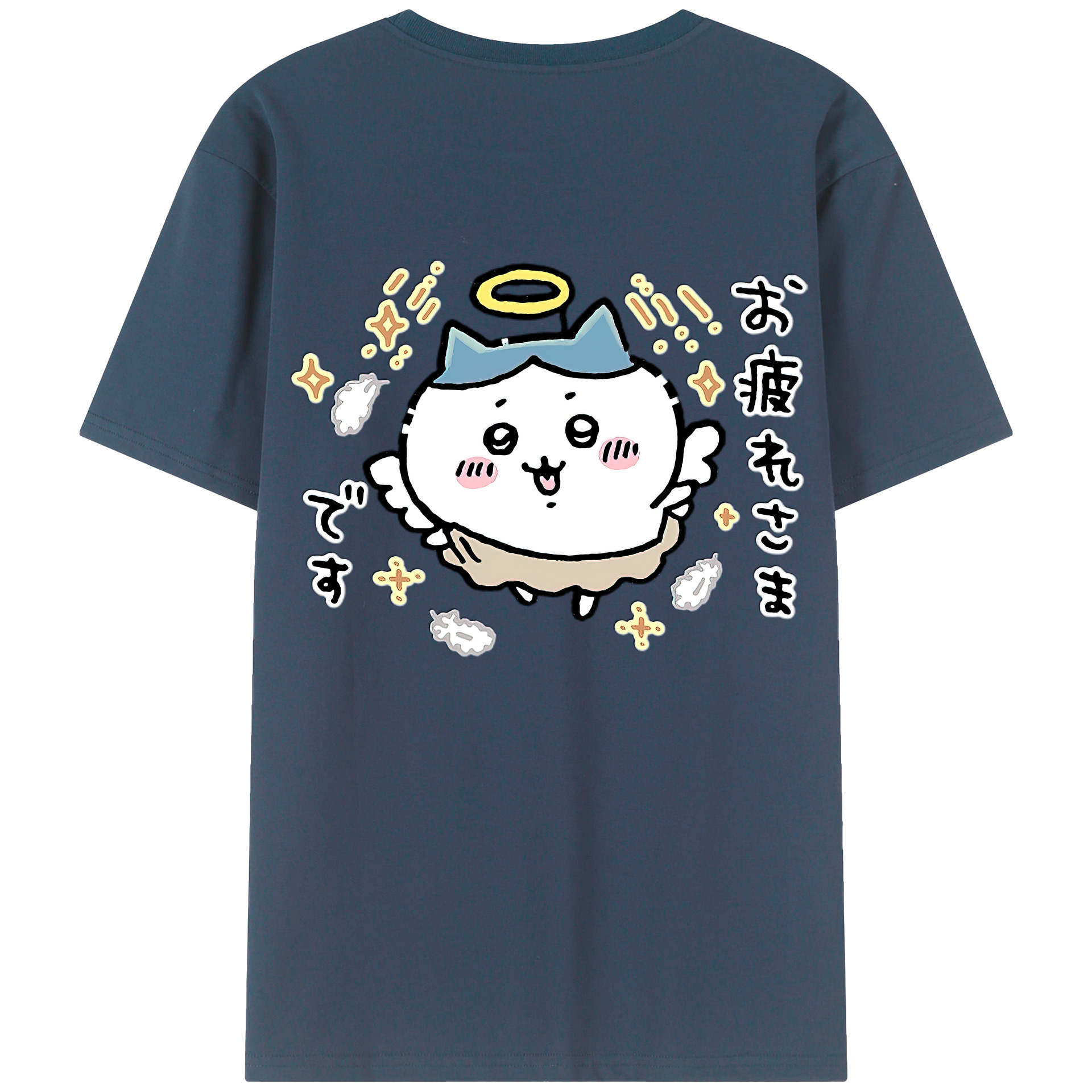 （画像用） ちいかわ ハチワレ Chii-kawa hachiware レディース半袖Tシャツ(バックプリント)