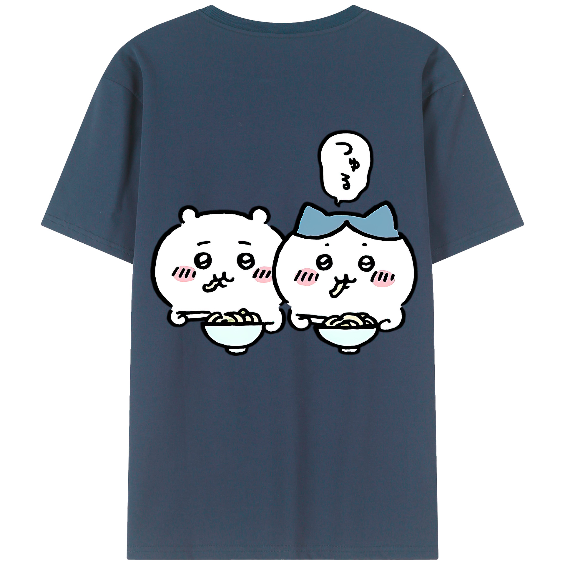 （画像用） ちいかわ ハチワレ Chii-kawa hachiware レディース半袖Tシャツ(バックプリント)