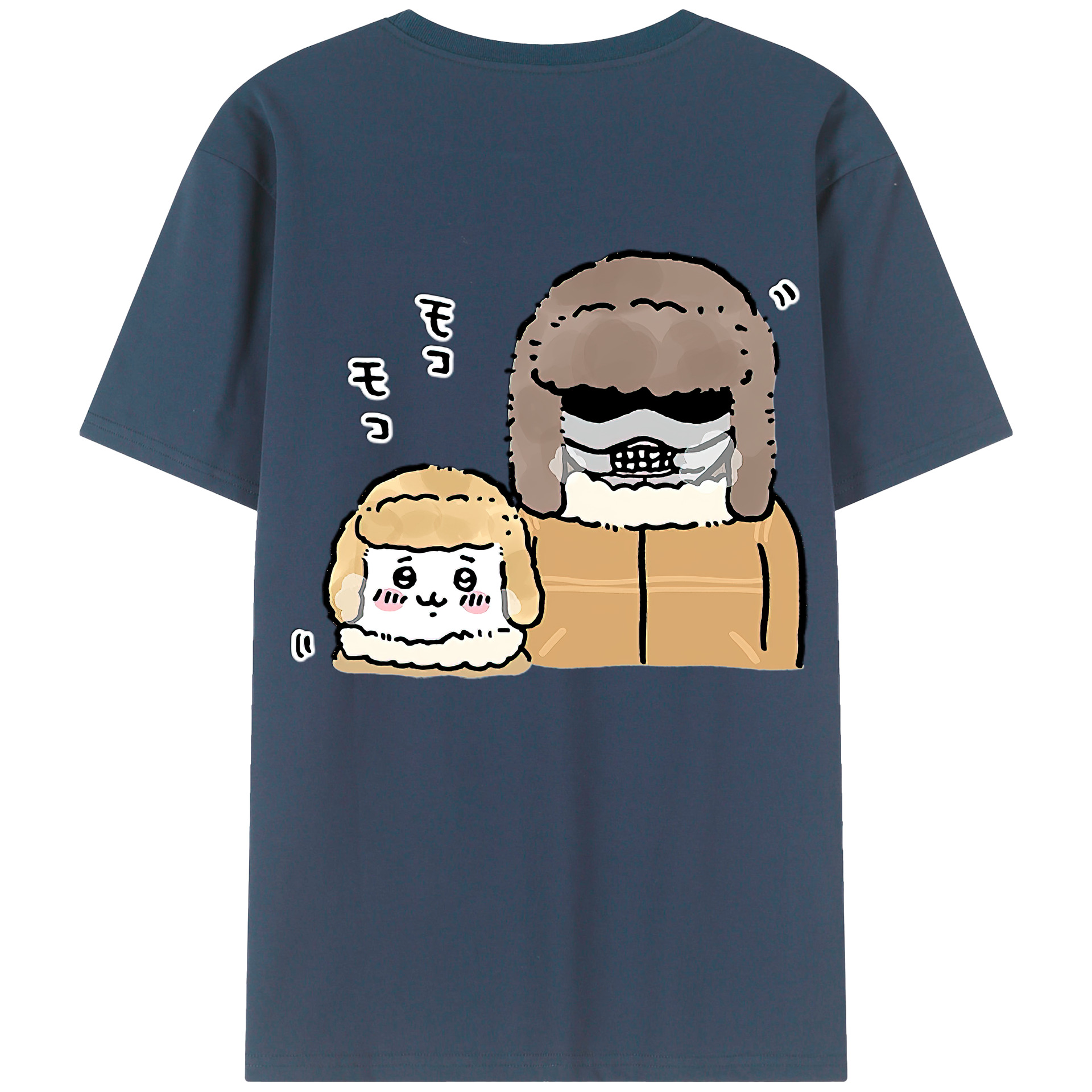 （画像用） ちいかわ 労働の鎧さん Chii-kawa Mr. Armor of Labor レディース半袖Tシャツ(バックプリント)