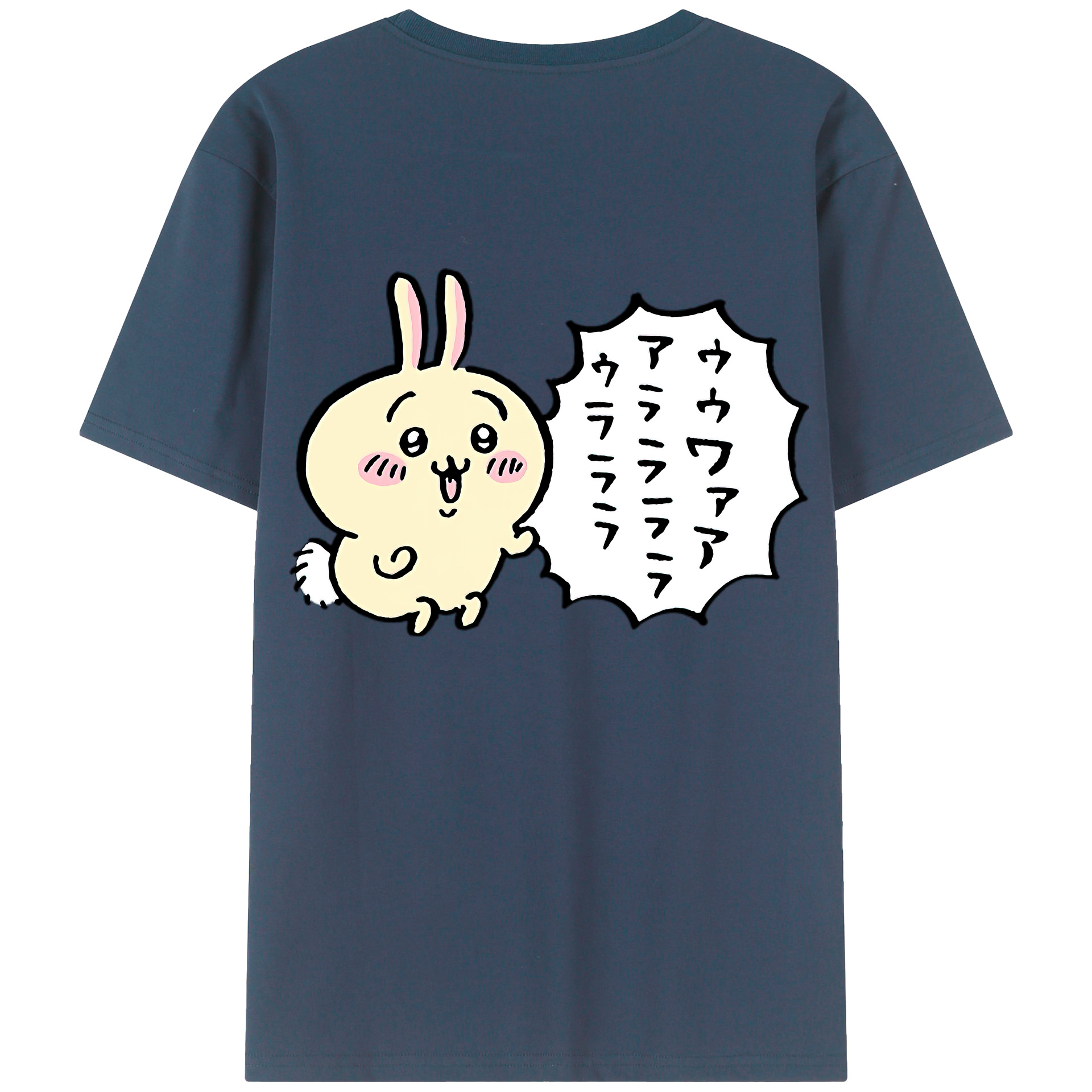 （画像用） ちいかわ うさぎ Chii-kawa usagi レディース半袖Tシャツ(バックプリント)