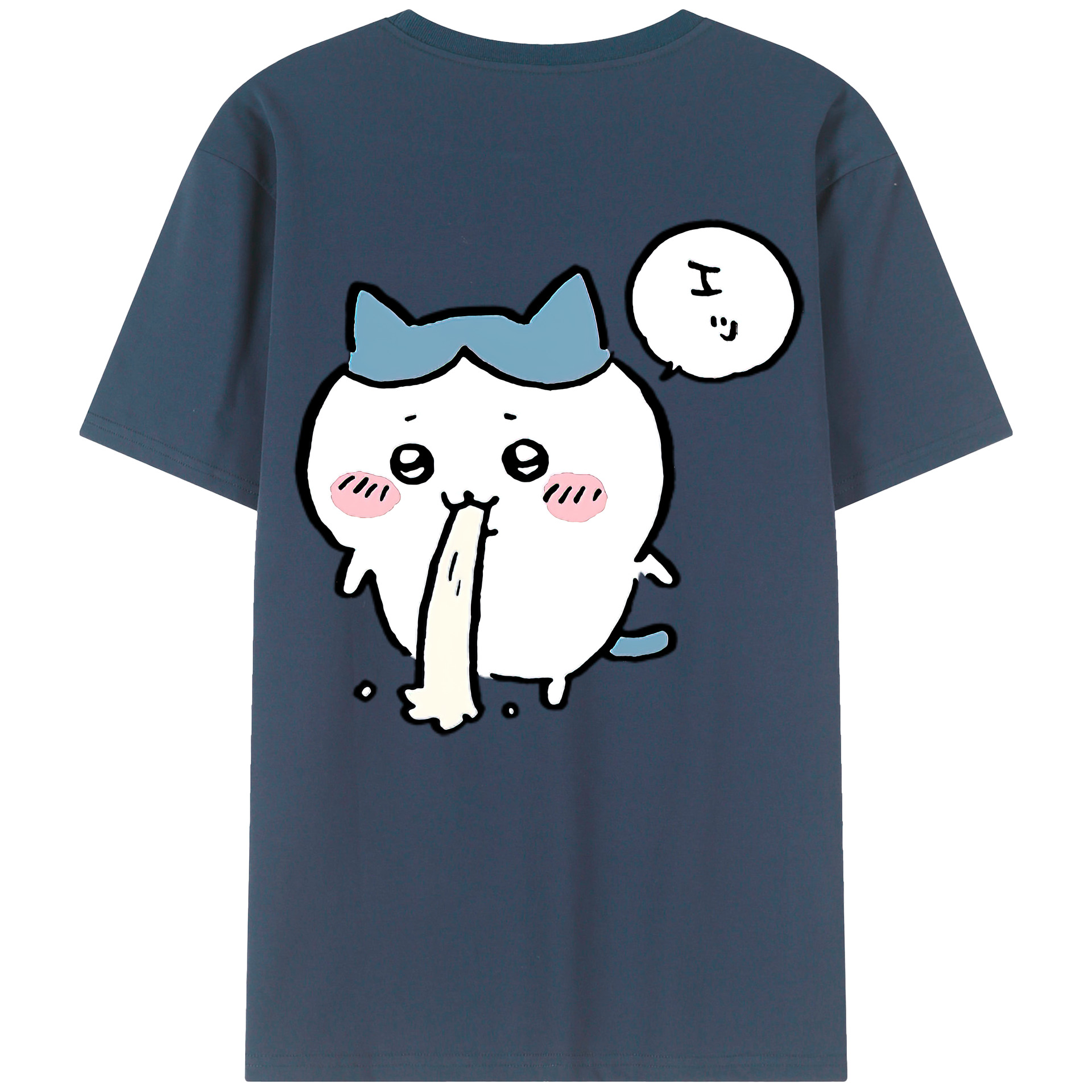 （画像用） ちいかわ ハチワレ Chii-kawa hachiware レディース半袖Tシャツ(バックプリント)