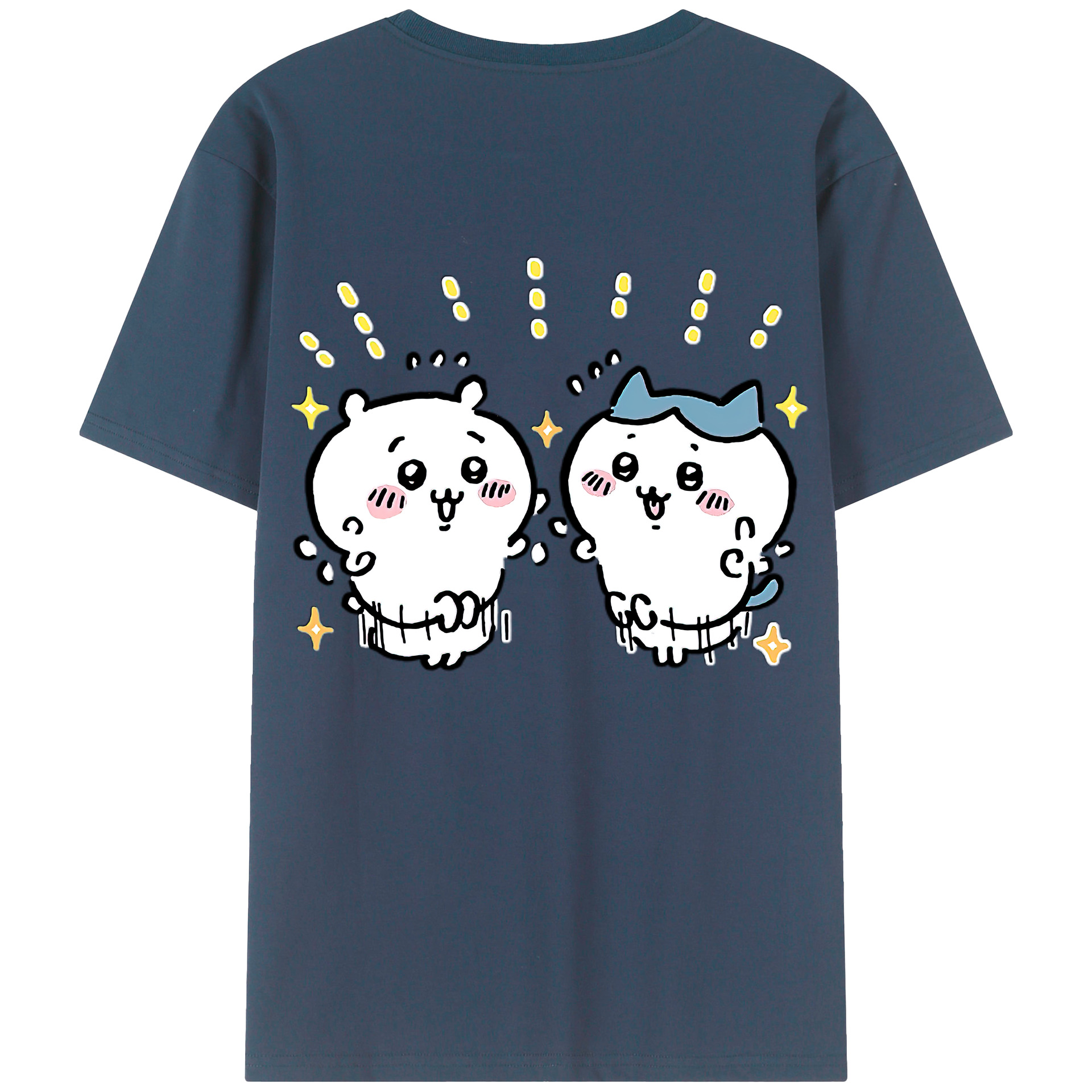 （画像用） ちいかわ ハチワレ Chii-kawa hachiware レディース半袖Tシャツ(バックプリント)