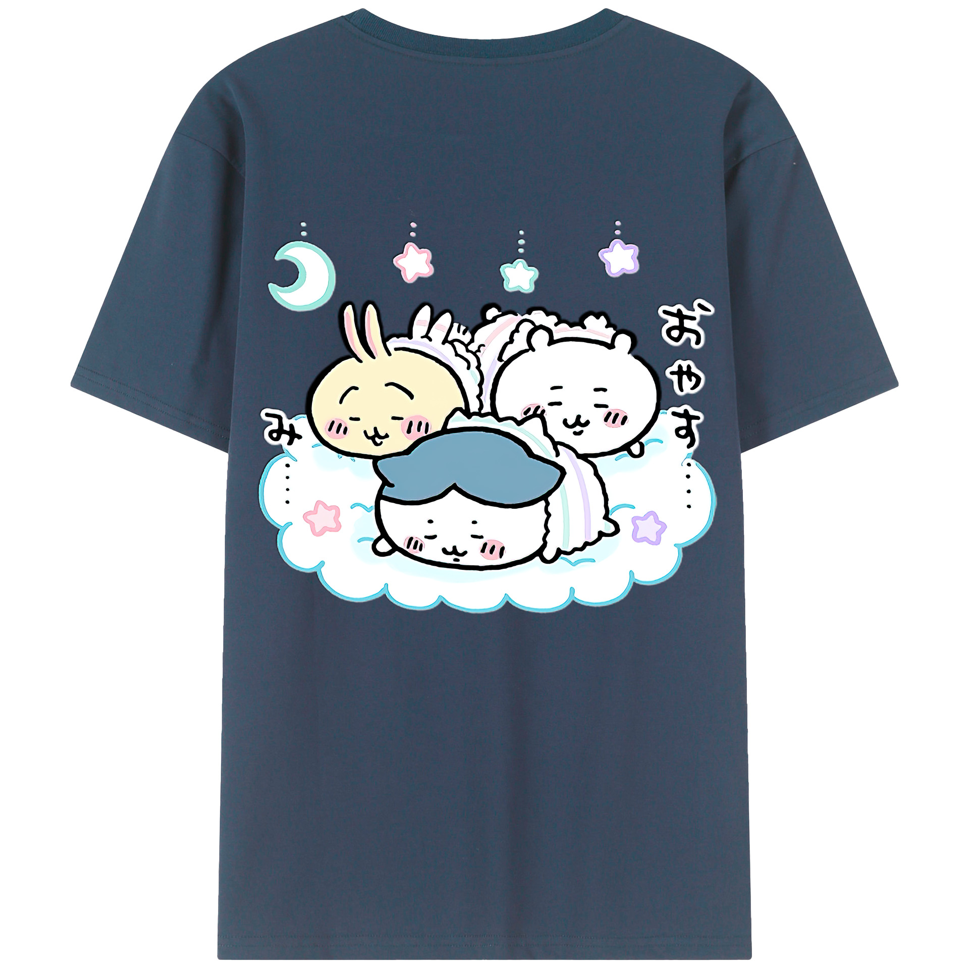 （画像用） ちいかわ ハチワレ Chii-kawa hachiware レディース半袖Tシャツ(バックプリント)