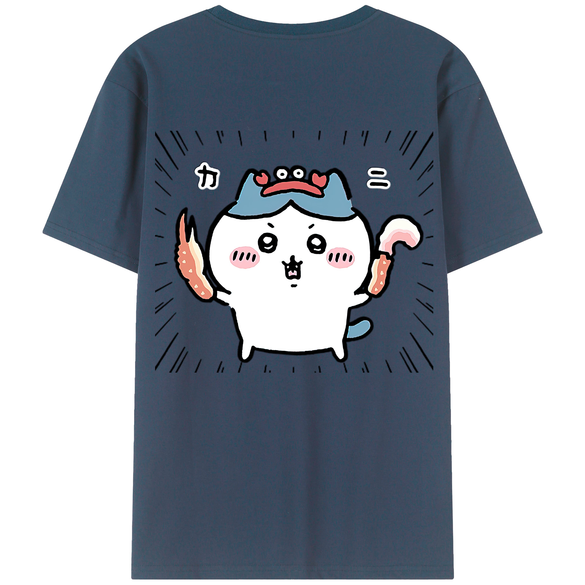 （画像用） ちいかわ ハチワレ Chii-kawa hachiware レディース半袖Tシャツ(バックプリント)