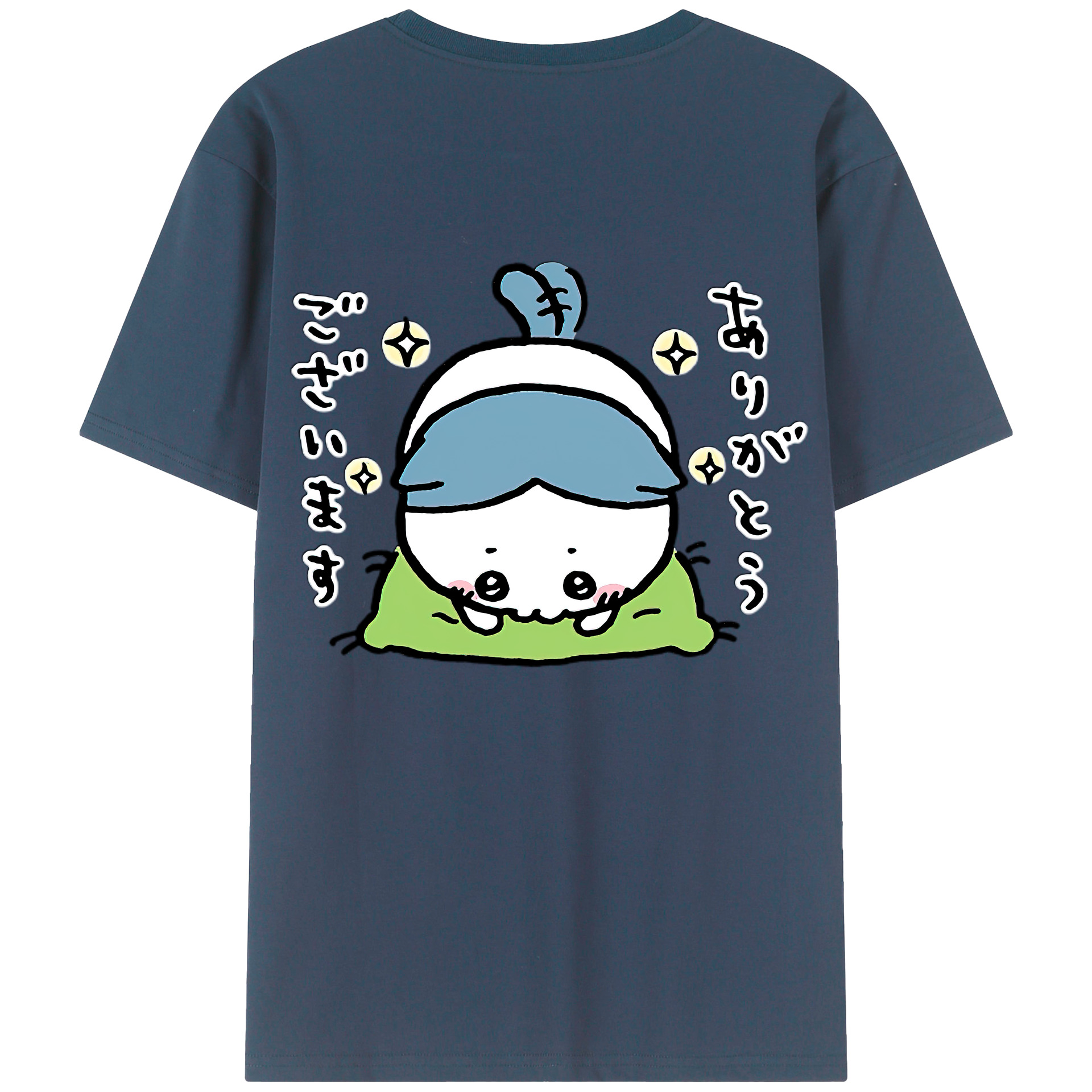 （画像用） ちいかわ ハチワレ Chii-kawa hachiware レディース半袖Tシャツ(バックプリント)