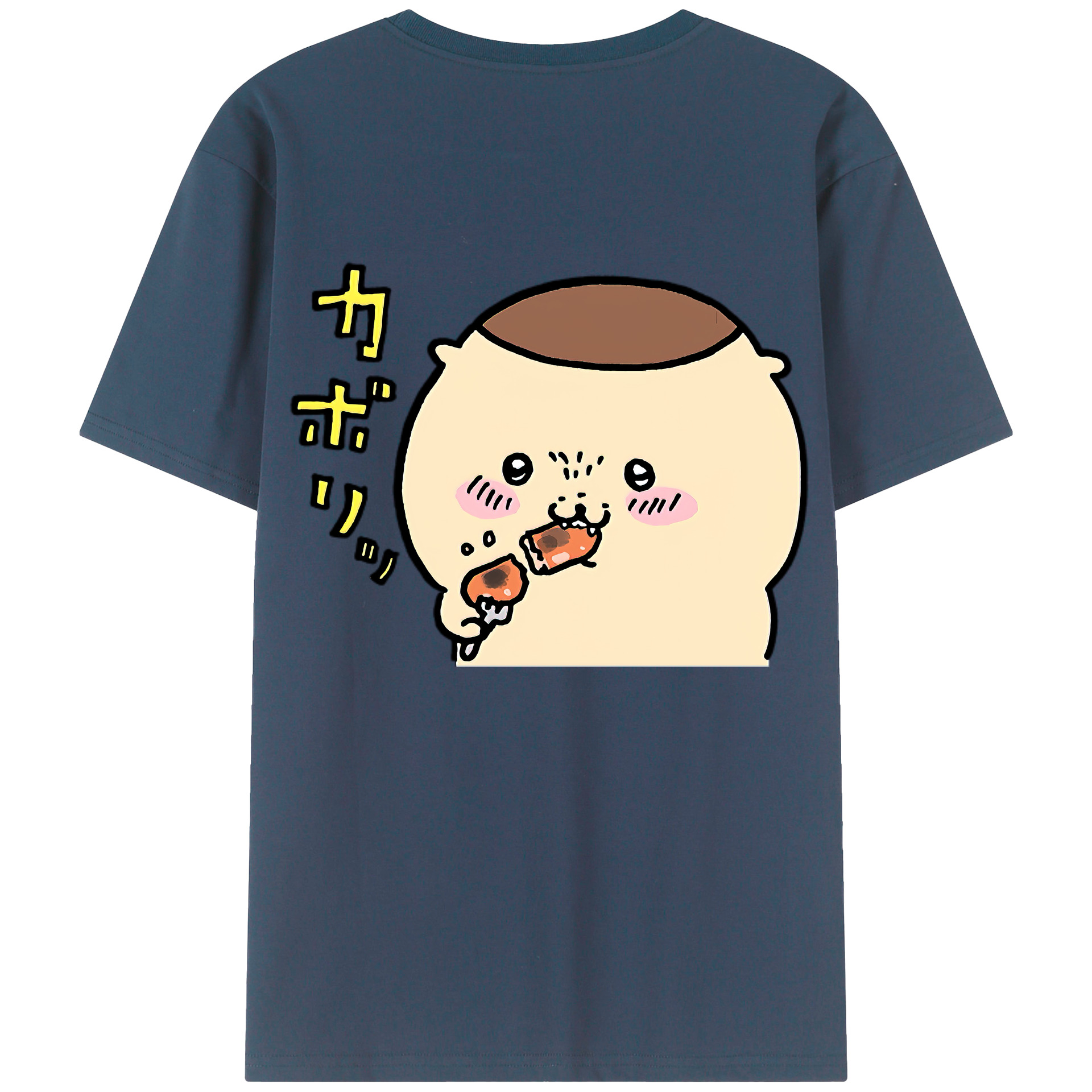 （画像用） ちいかわ くりまんじゅう Chii-kawa kuri manjū レディース半袖Tシャツ(バックプリント)