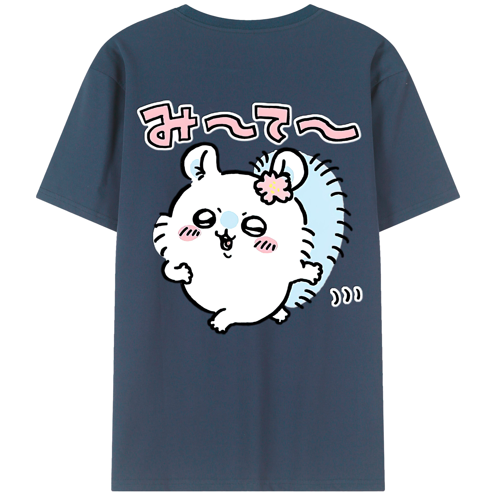 （画像用） ちいかわ モモンガ Chii-kawa Momonga レディース半袖Tシャツ(バックプリント)