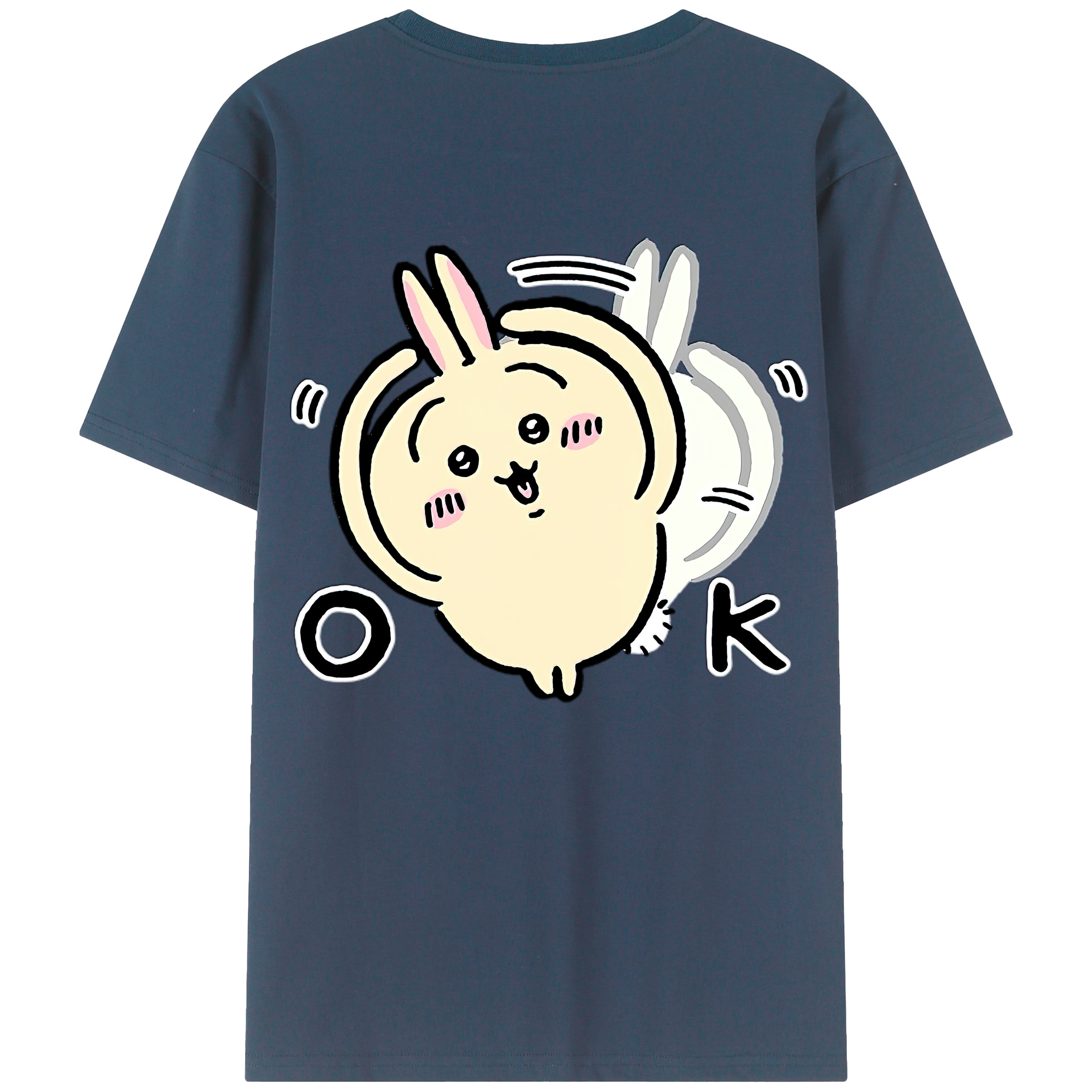 （画像用） ちいかわ うさぎ Chii-kawa usagi レディース半袖Tシャツ(バックプリント)