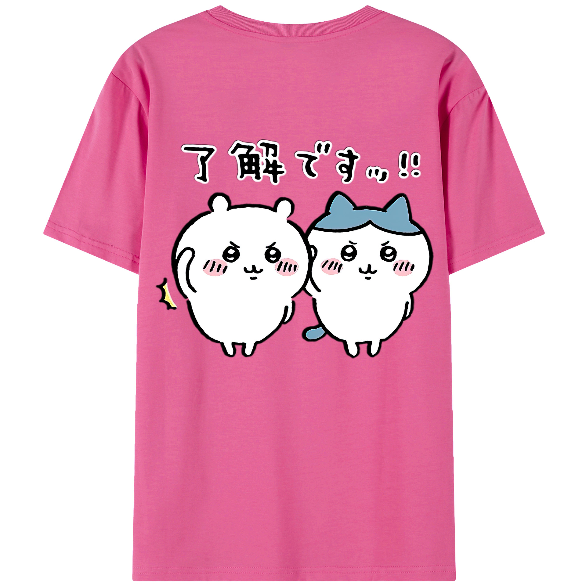 （画像用） ちいかわ ハチワレ Chii-kawa hachiware レディース半袖Tシャツ(バックプリント)