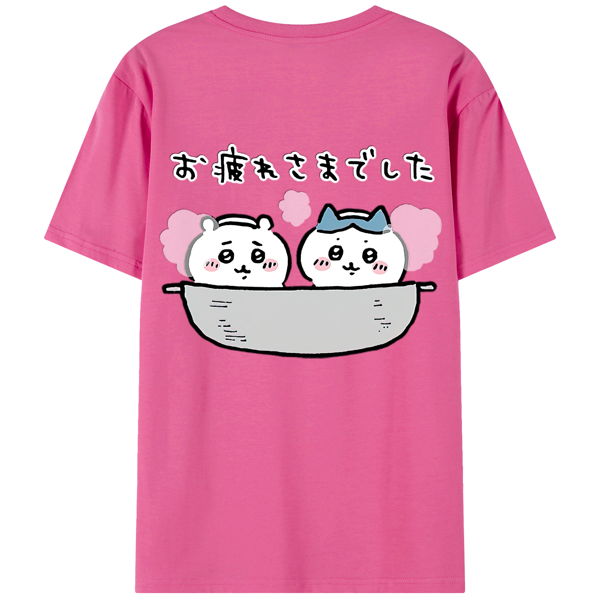（画像用） ちいかわ ハチワレ Chii-kawa hachiware レディース半袖Tシャツ(バックプリント)