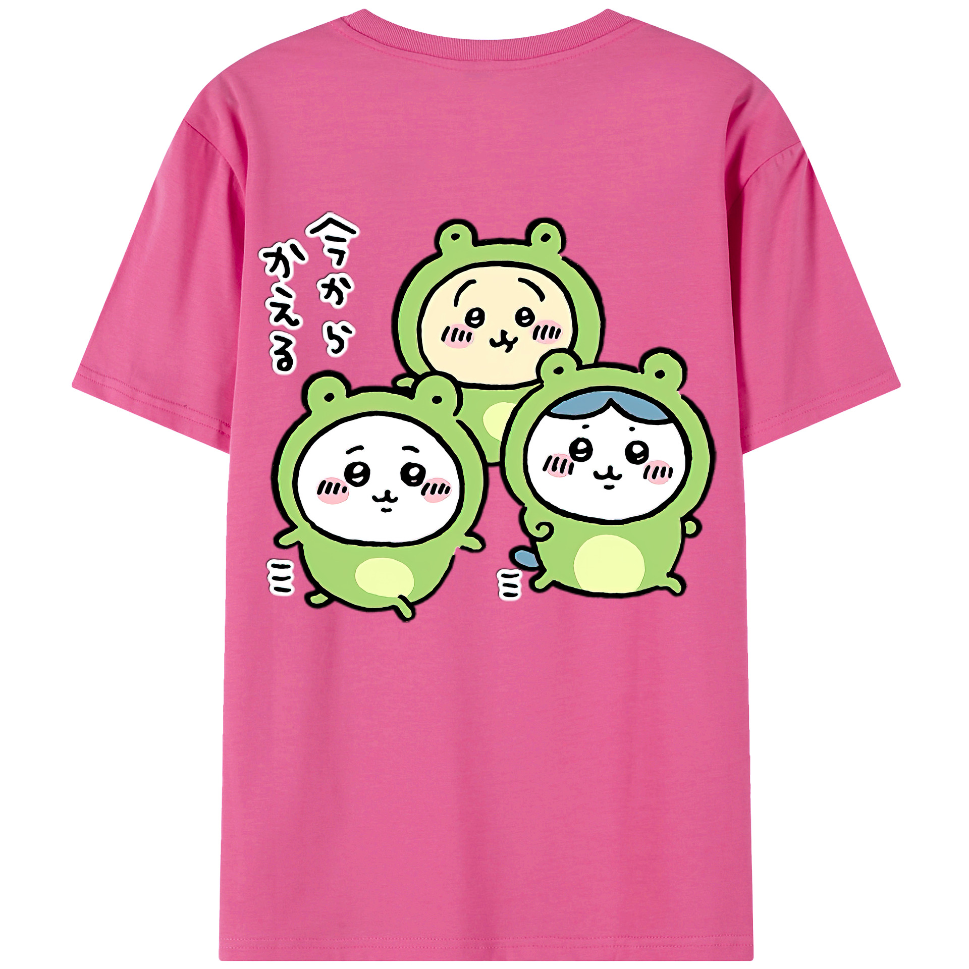 （画像用） ちいかわ ハチワレ Chii-kawa hachiware レディース半袖Tシャツ(バックプリント)
