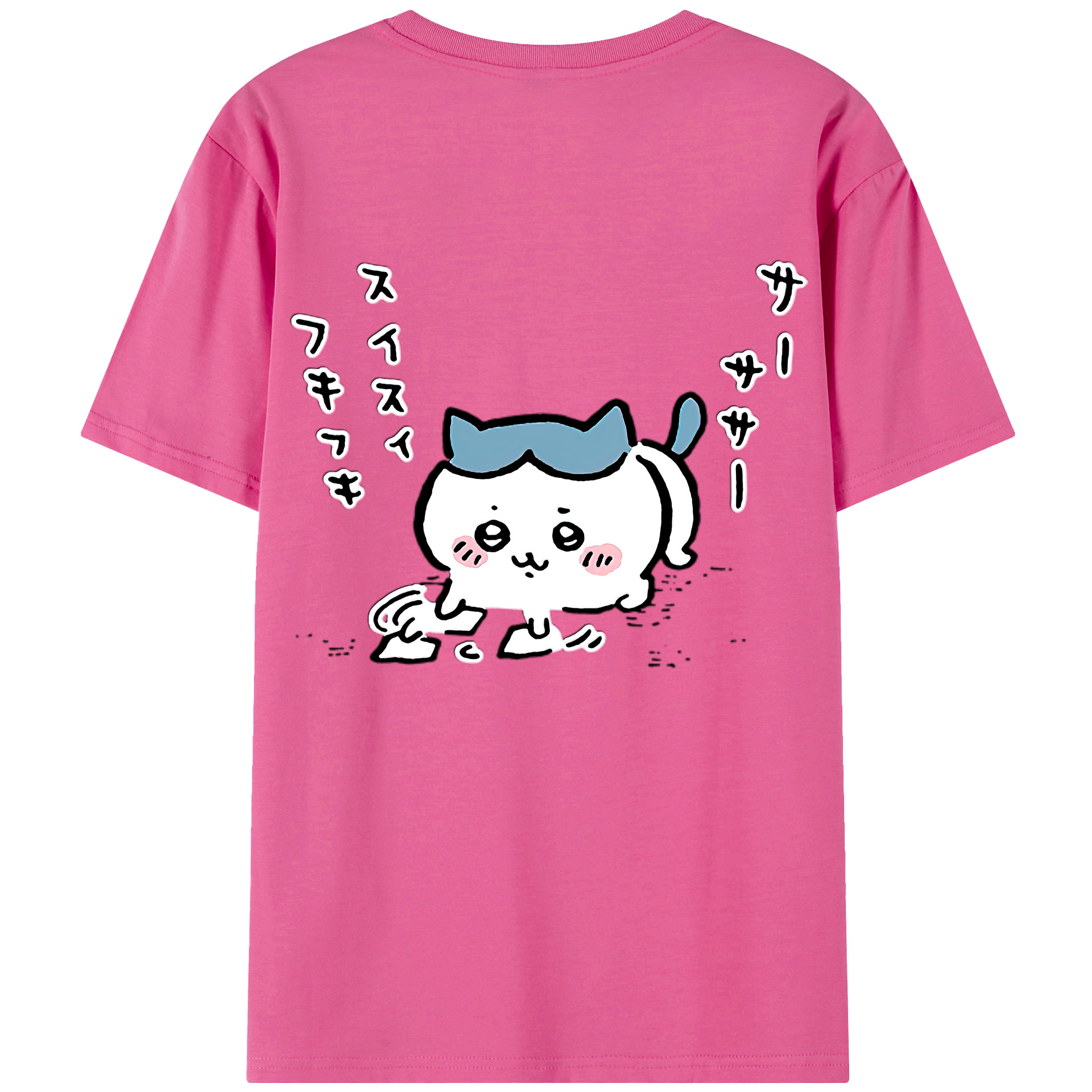（画像用） ちいかわ ハチワレ Chii-kawa hachiware レディース半袖Tシャツ(バックプリント)