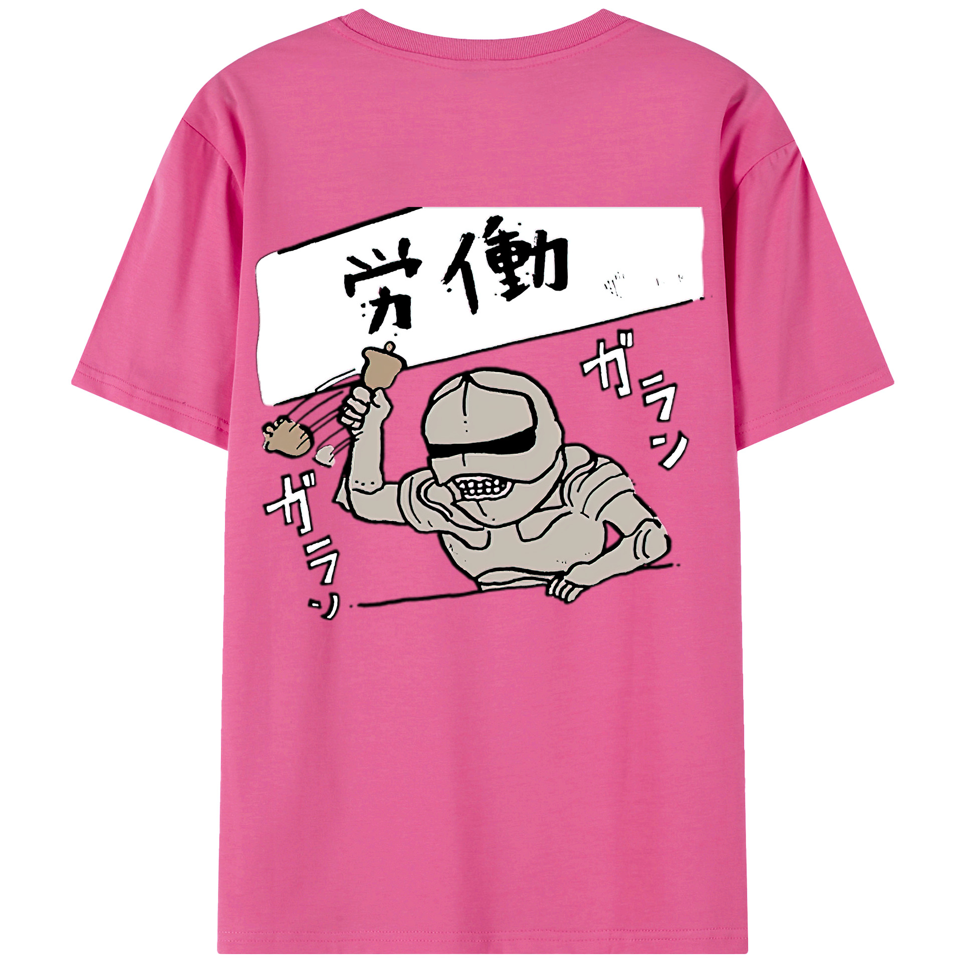 （画像用） ちいかわ 労働の鎧さん Chii-kawa Mr. Armor of Labor レディース半袖Tシャツ(バックプリント)