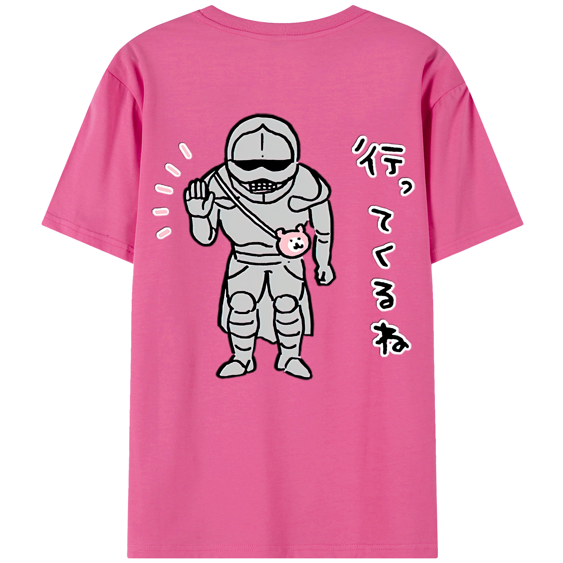 （画像用） ちいかわ 労働の鎧さん Chii-kawa Mr. Armor of Labor レディース半袖Tシャツ(バックプリント)