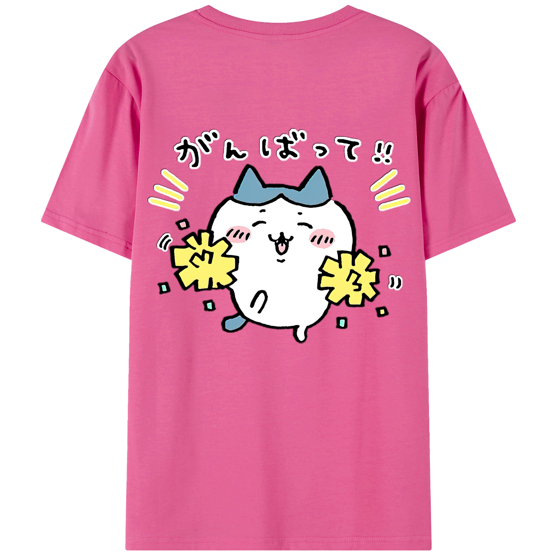 （画像用） ちいかわ ハチワレ Chii-kawa hachiware レディース半袖Tシャツ(バックプリント)