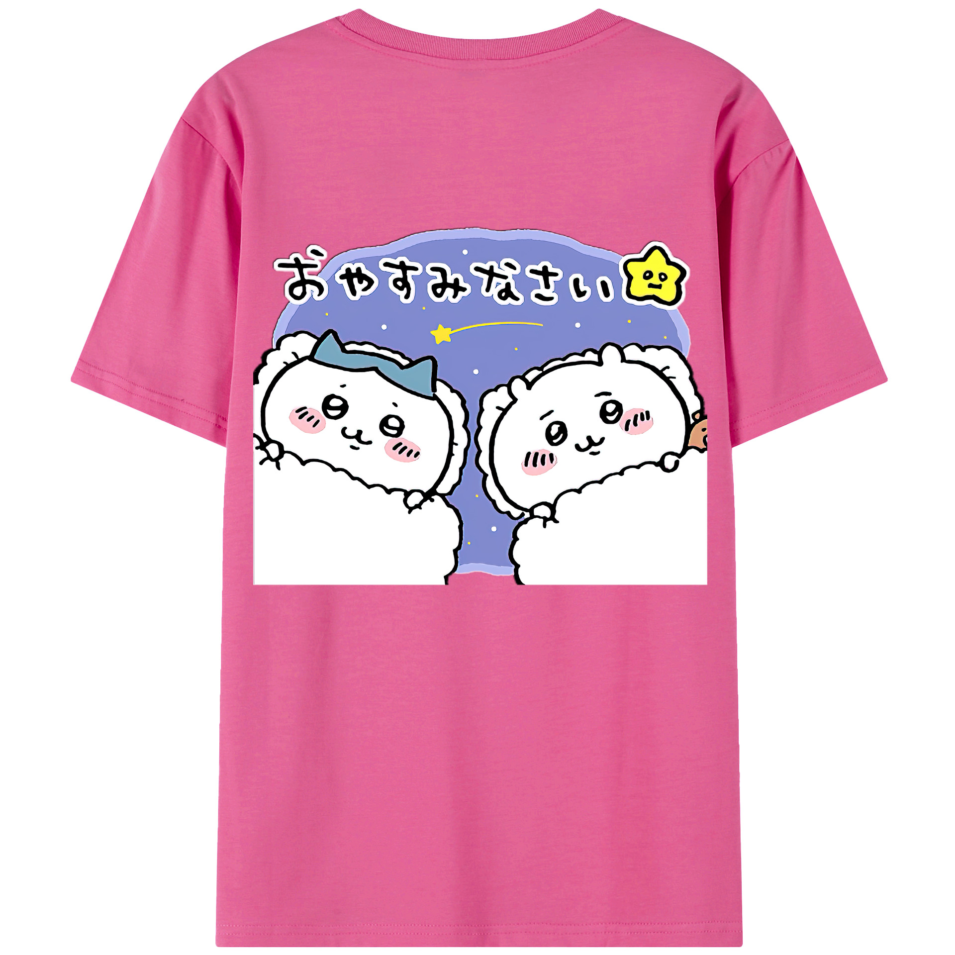 （画像用） ちいかわ ハチワレ Chii-kawa hachiware レディース半袖Tシャツ(バックプリント)