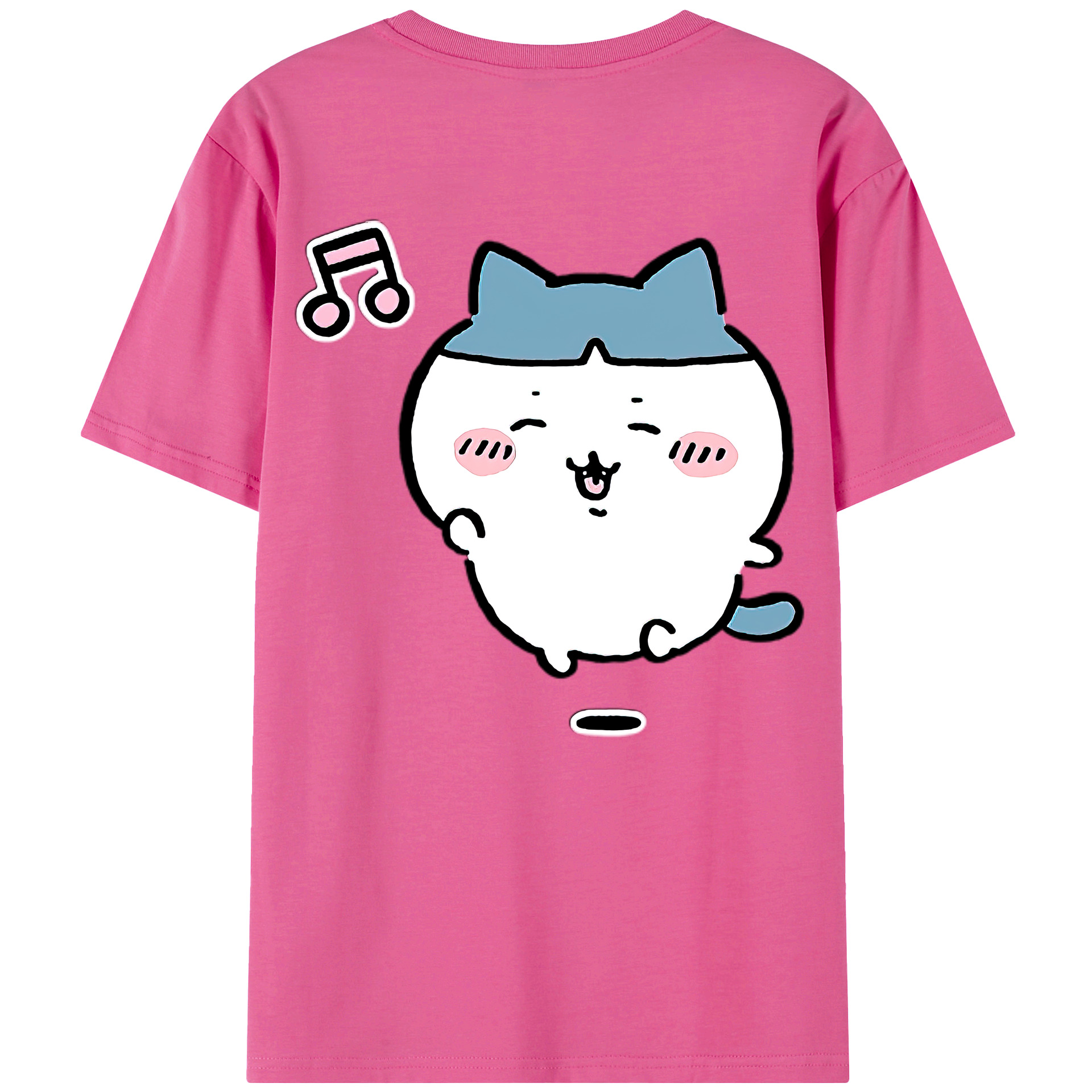 （画像用） ちいかわ ハチワレ Chii-kawa hachiware レディース半袖Tシャツ(バックプリント)
