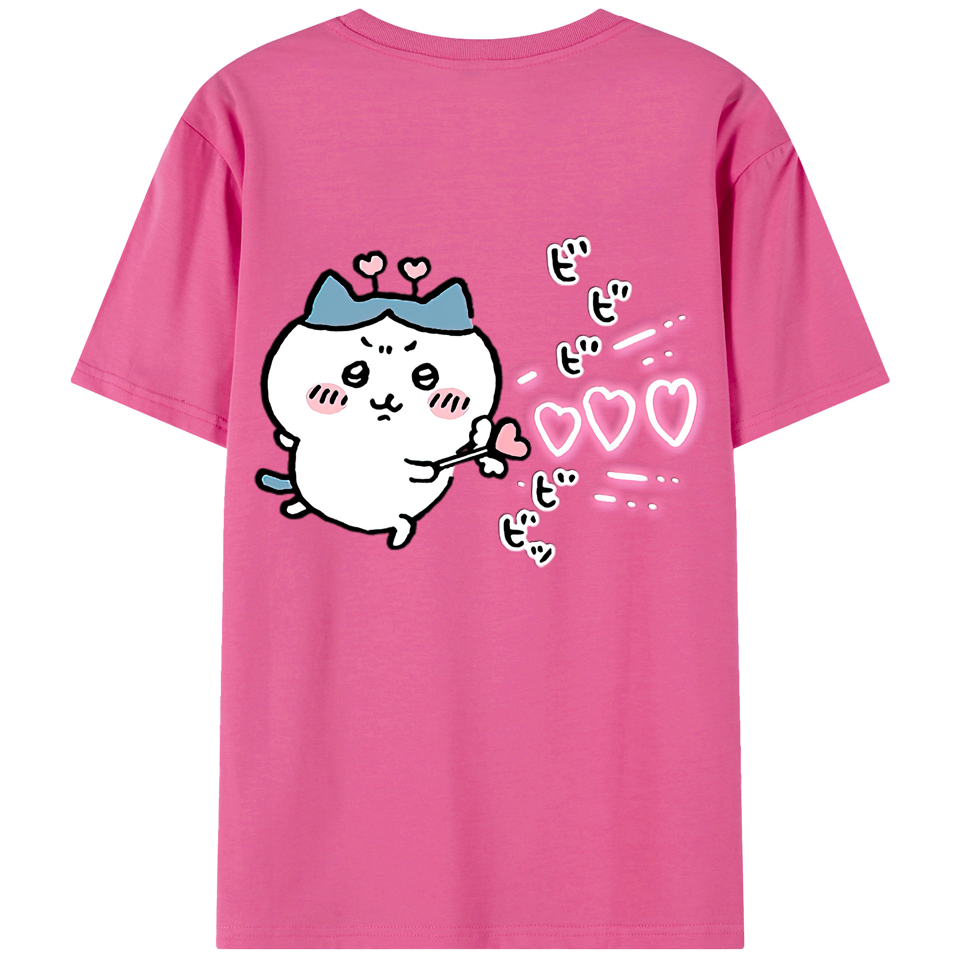 （画像用） ちいかわ ハチワレ Chii-kawa hachiware レディース半袖Tシャツ(バックプリント)