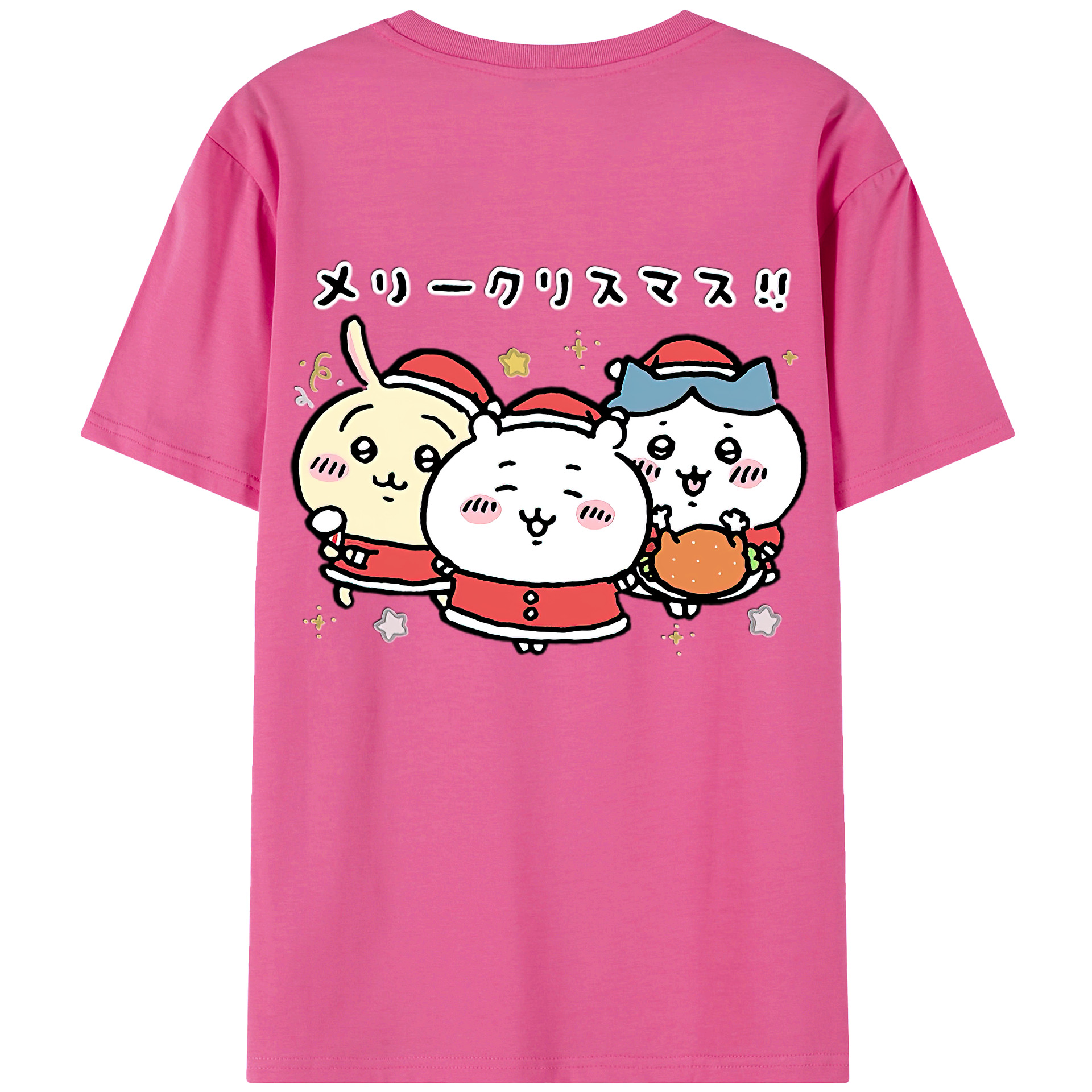 （画像用） ちいかわ ハチワレ Chii-kawa hachiware レディース半袖Tシャツ(バックプリント)