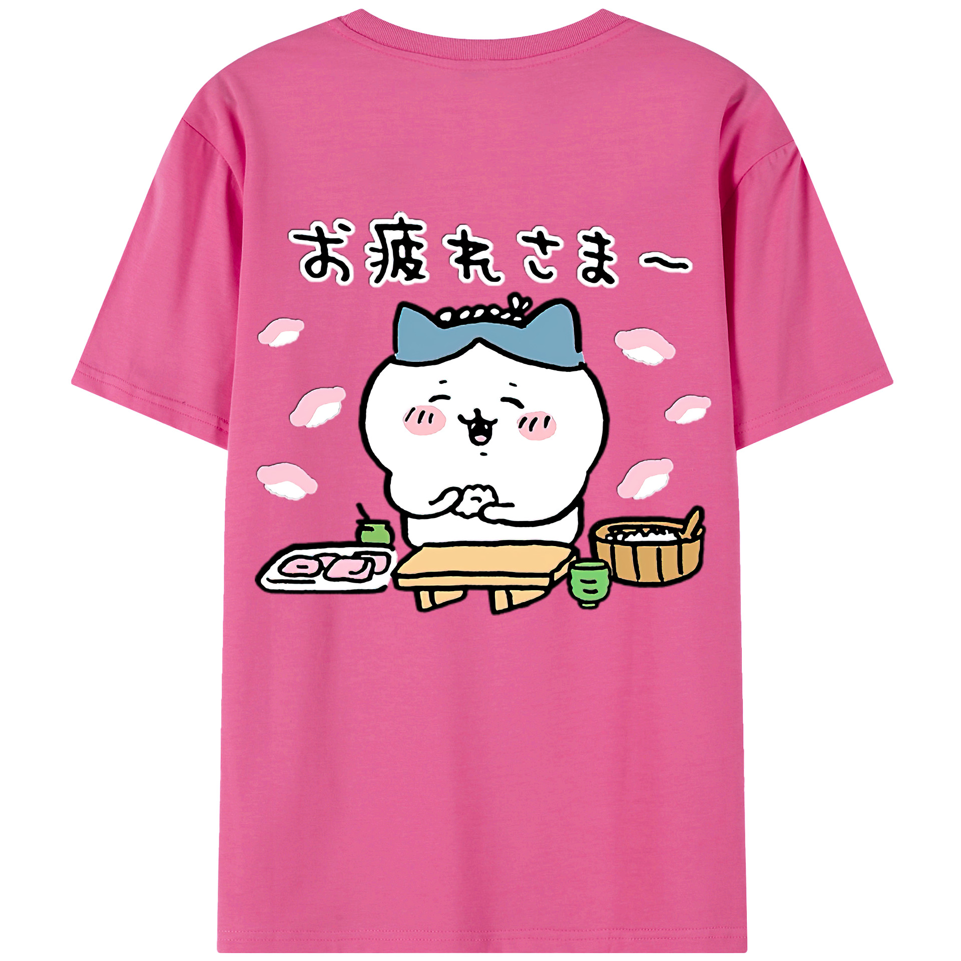 （画像用） ちいかわ ハチワレ Chii-kawa hachiware レディース半袖Tシャツ(バックプリント)