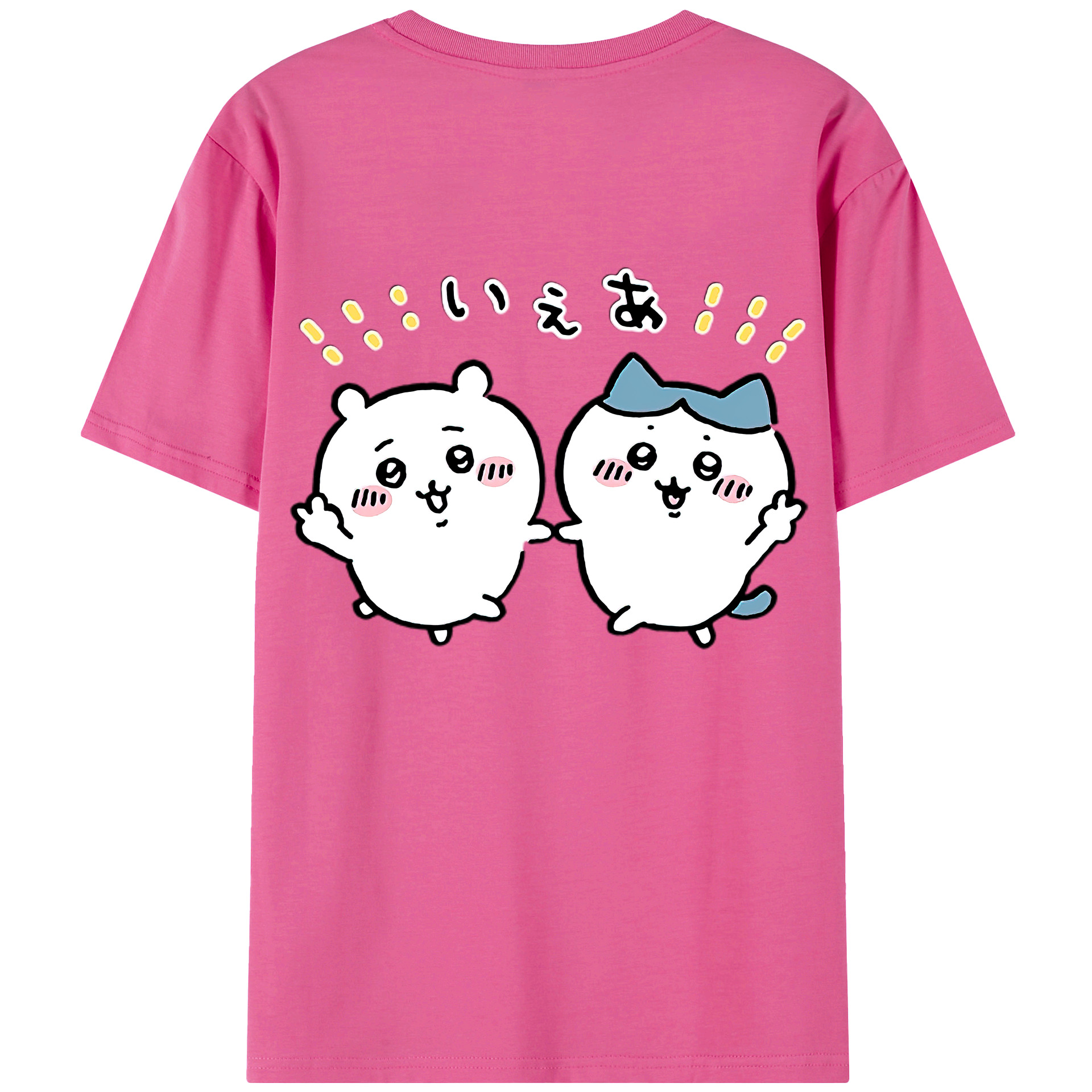 （画像用） ちいかわ ハチワレ Chii-kawa hachiware レディース半袖Tシャツ(バックプリント)