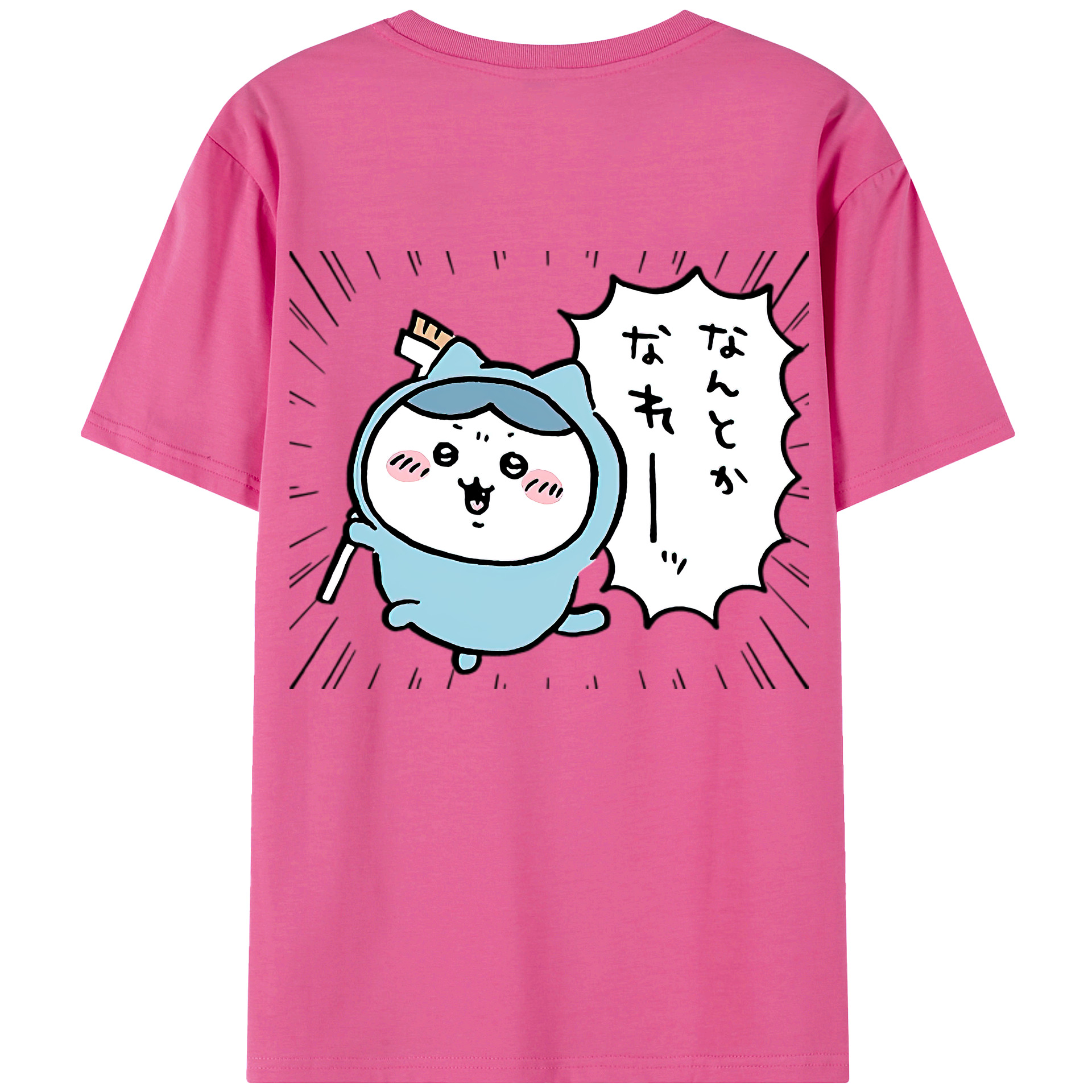 （画像用） ちいかわ ハチワレ Chii-kawa hachiware レディース半袖Tシャツ(バックプリント)