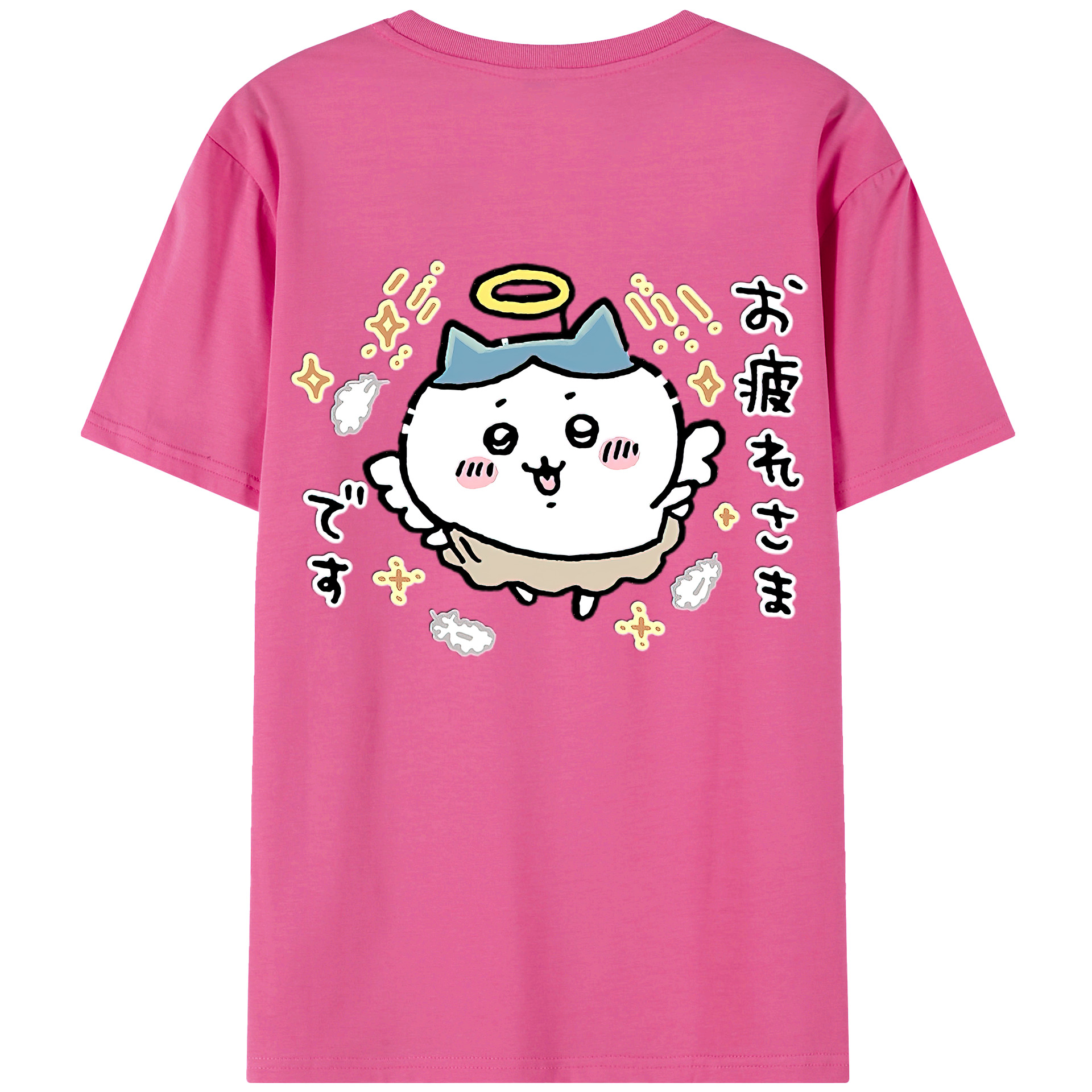 （画像用） ちいかわ ハチワレ Chii-kawa hachiware レディース半袖Tシャツ(バックプリント)