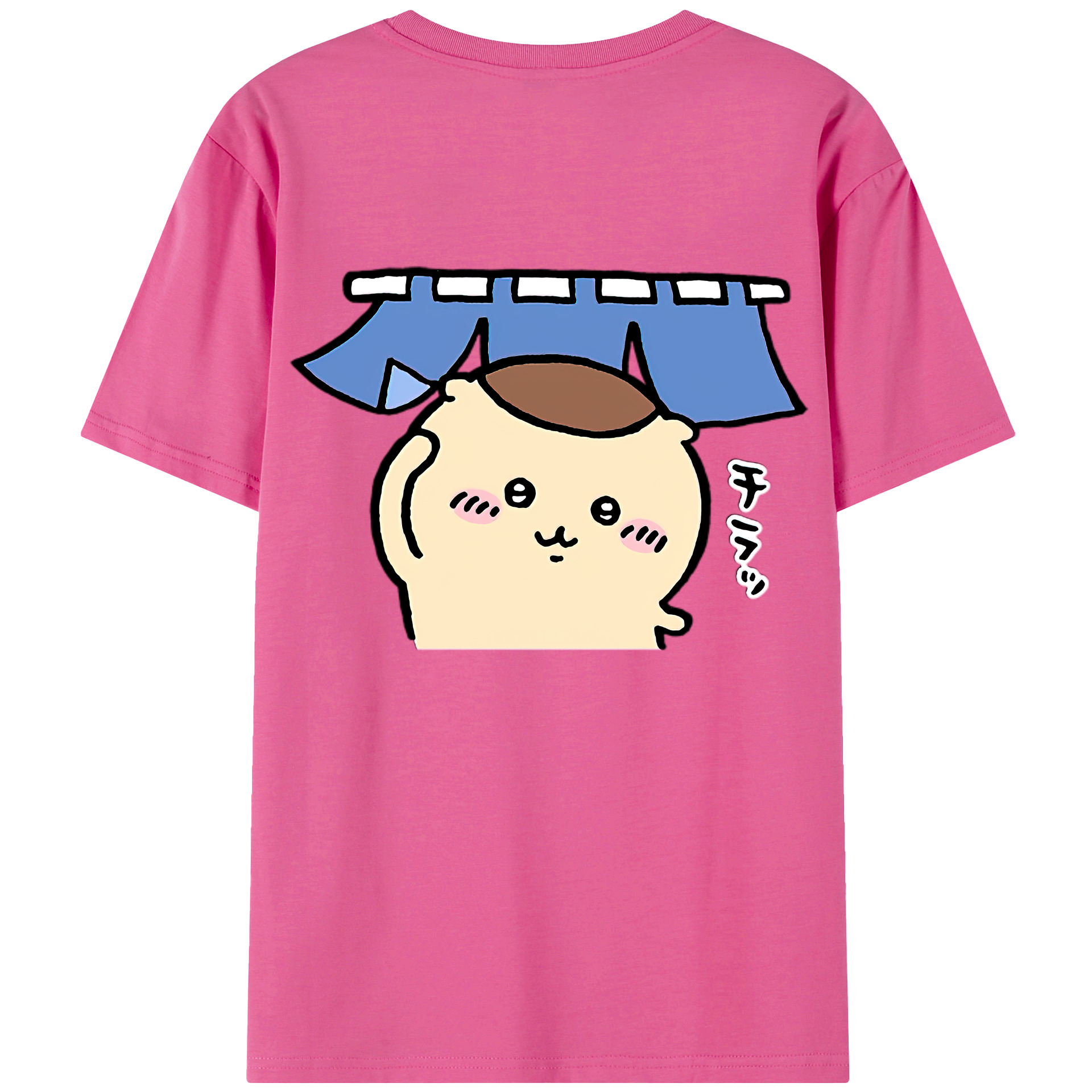 （画像用） ちいかわ くりまんじゅう Chii-kawa kuri manjū レディース半袖Tシャツ(バックプリント)