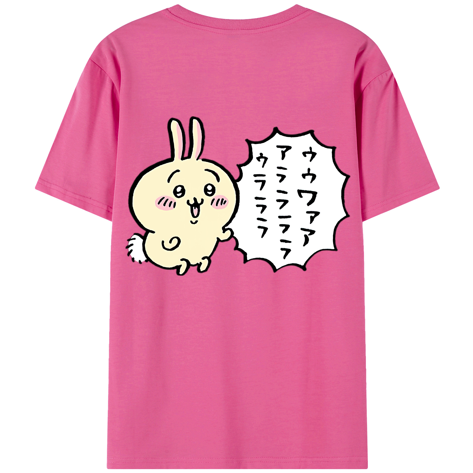（画像用） ちいかわ うさぎ Chii-kawa usagi レディース半袖Tシャツ(バックプリント)