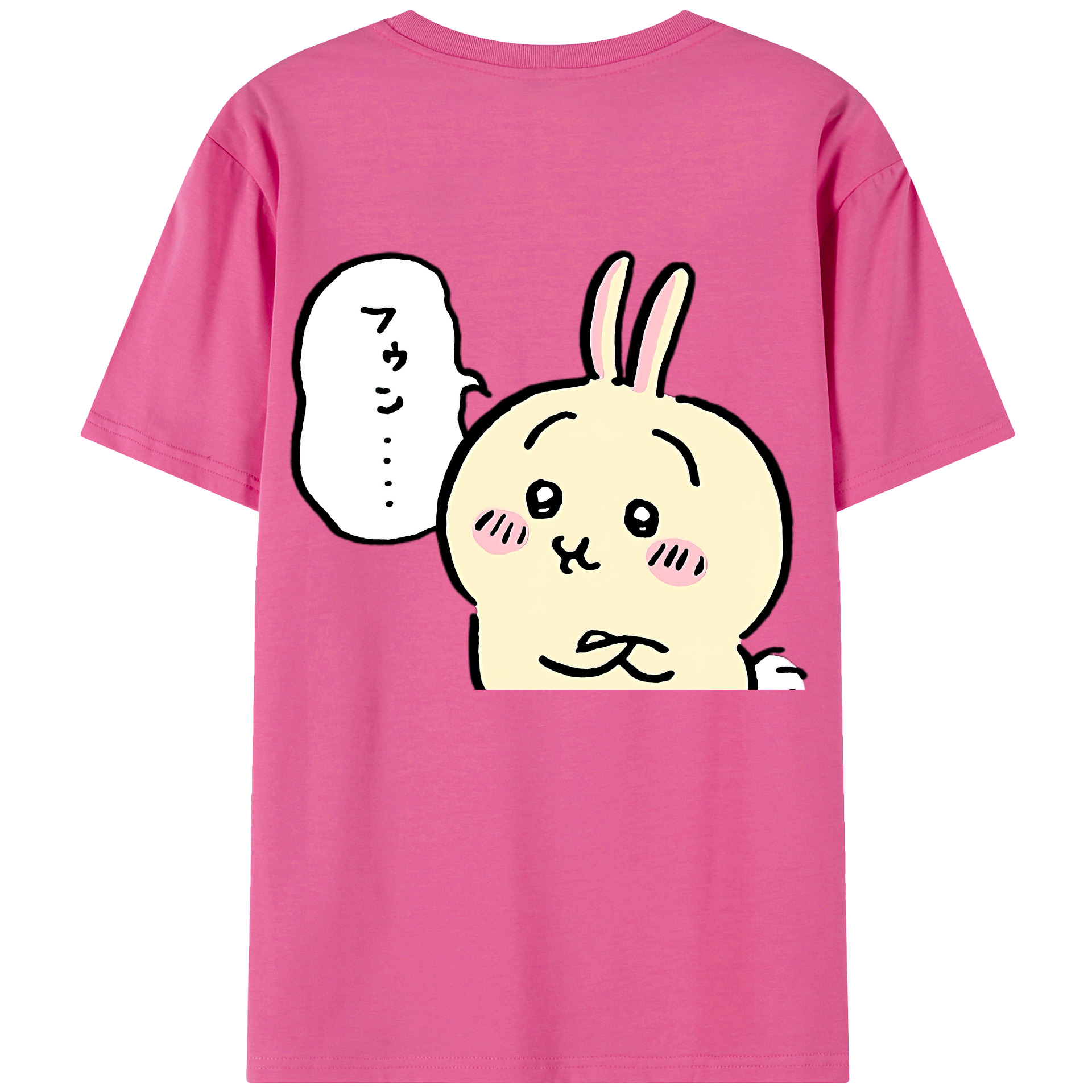 （画像用） ちいかわ うさぎ Chii-kawa usagi レディース半袖Tシャツ(バックプリント)