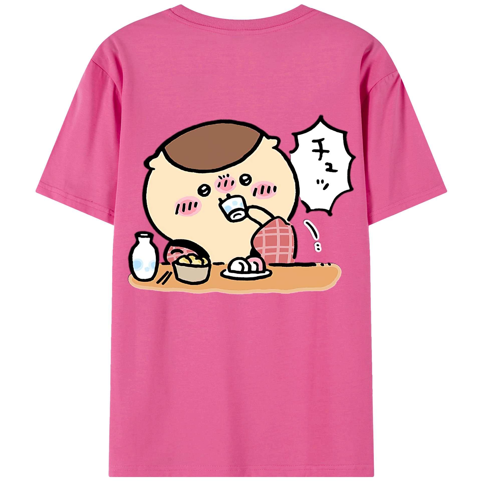 （画像用） ちいかわ くりまんじゅう Chii-kawa kuri manjū レディース半袖Tシャツ(バックプリント)
