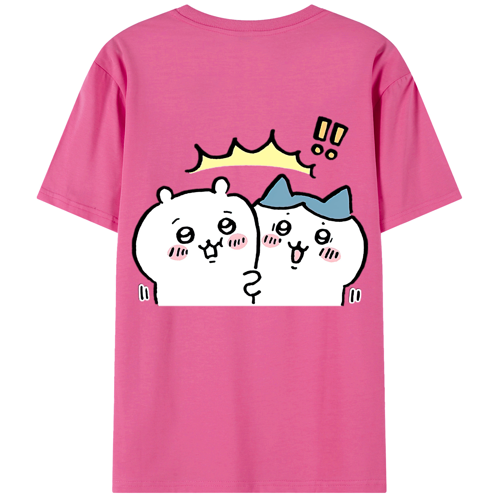 （画像用） ちいかわ ハチワレ Chii-kawa hachiware レディース半袖Tシャツ(バックプリント)