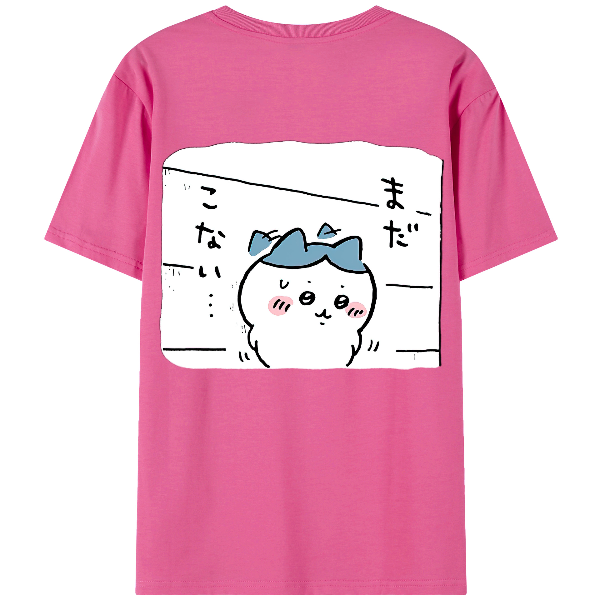 （画像用） ちいかわ ハチワレ Chii-kawa hachiware レディース半袖Tシャツ(バックプリント)