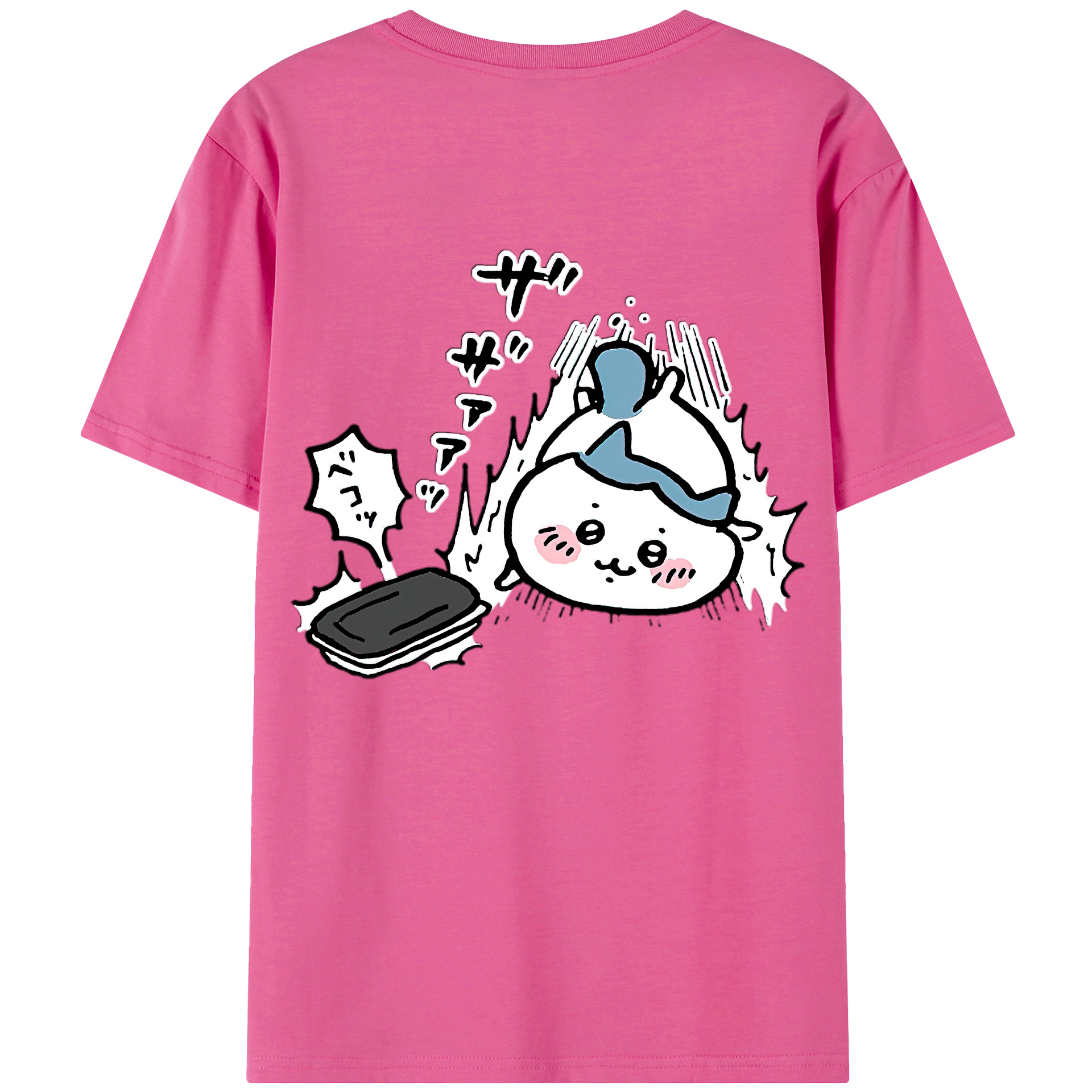 （画像用） ちいかわ ハチワレ Chii-kawa hachiware レディース半袖Tシャツ(バックプリント)