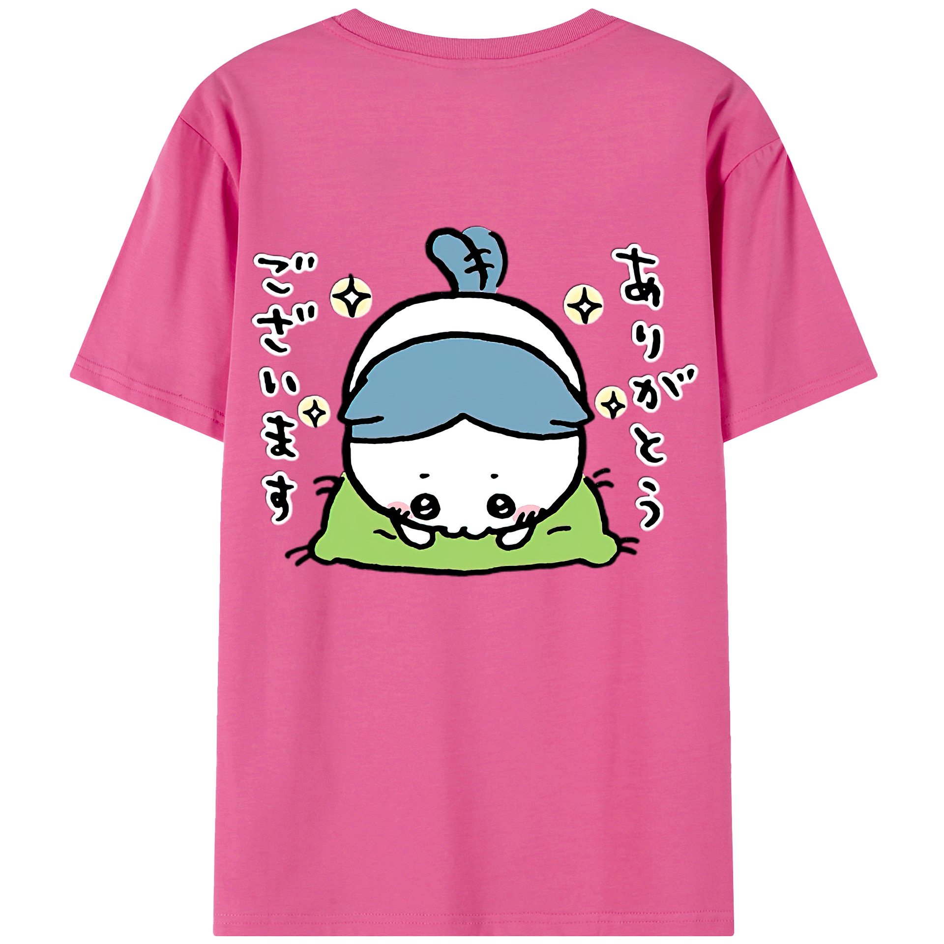 （画像用） ちいかわ ハチワレ Chii-kawa hachiware レディース半袖Tシャツ(バックプリント)