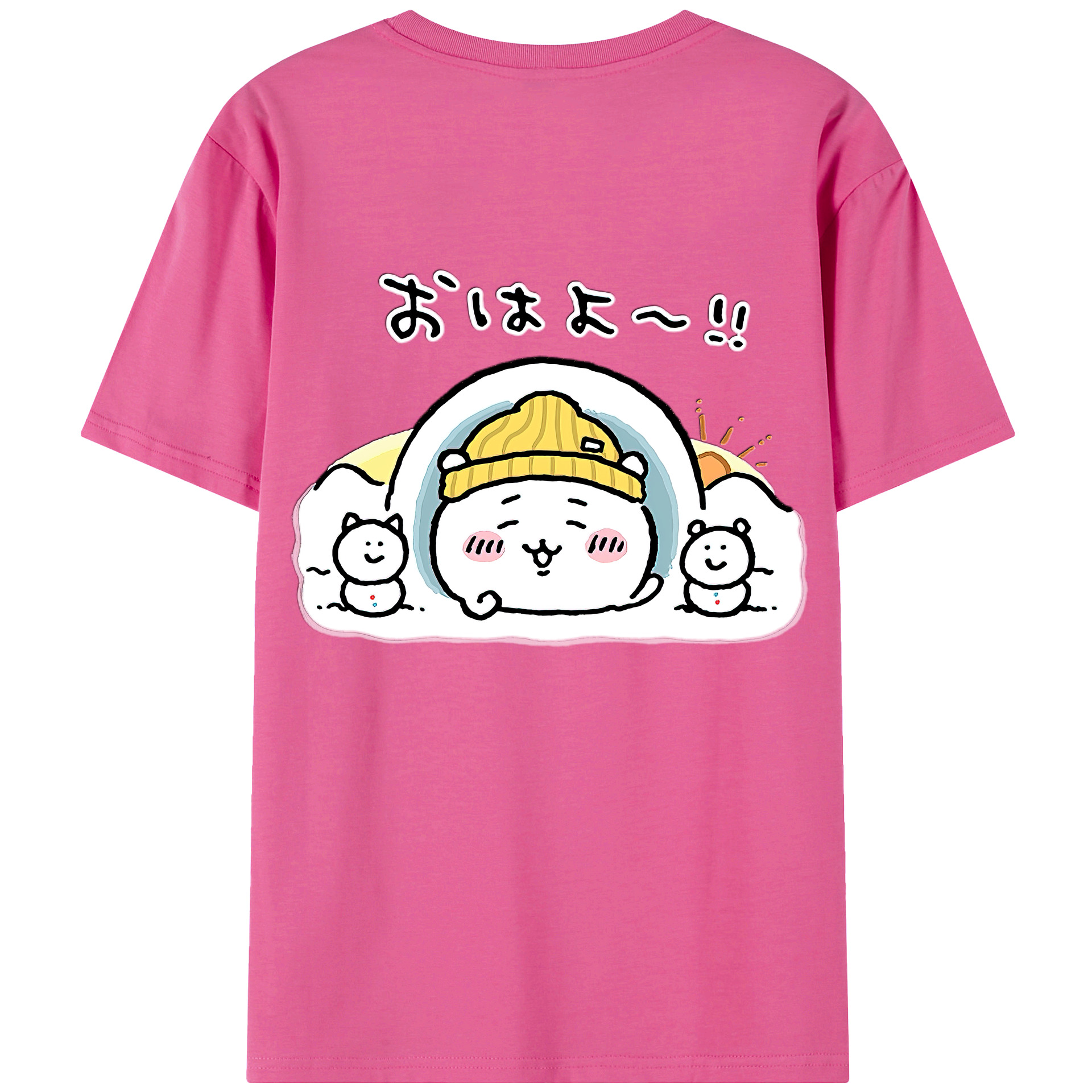 （画像用） ちいかわ ちいかわ Chii-kawa chiikawa レディース半袖Tシャツ(バックプリント)