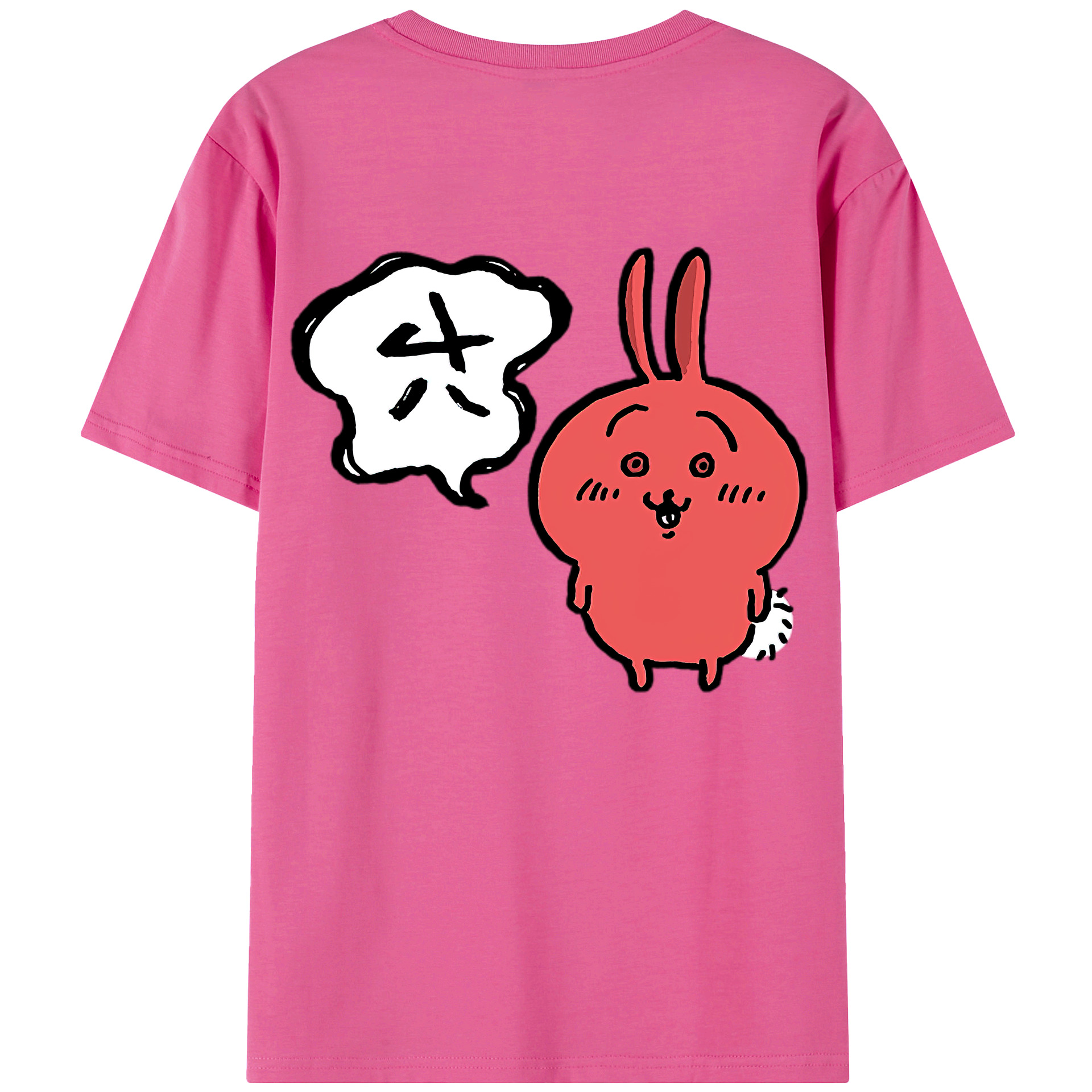 （画像用） ちいかわ ハチワレ Chii-kawa hachiware レディース半袖Tシャツ(バックプリント)