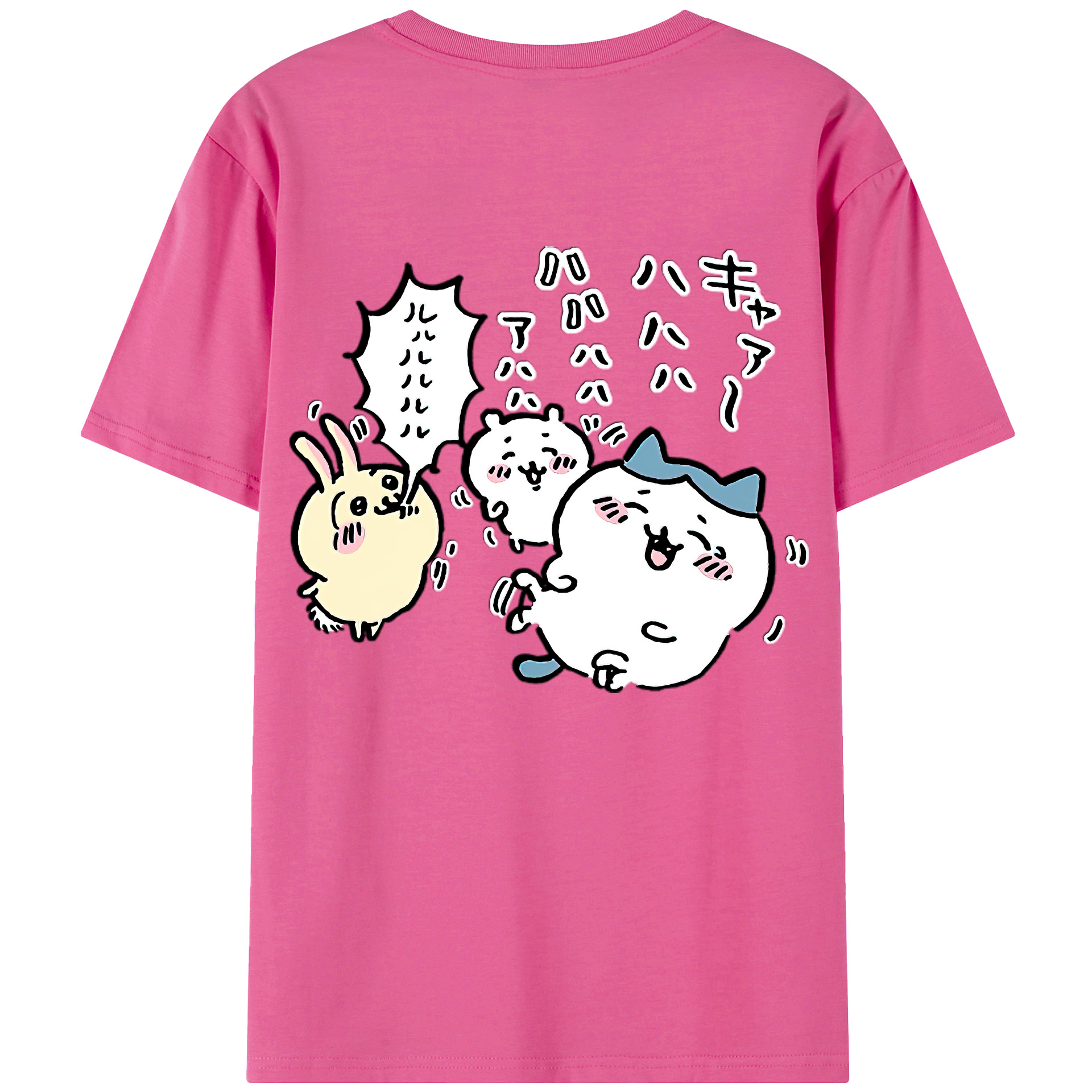 （画像用） ちいかわ うさぎ Chii-kawa usagi レディース半袖Tシャツ(バックプリント)