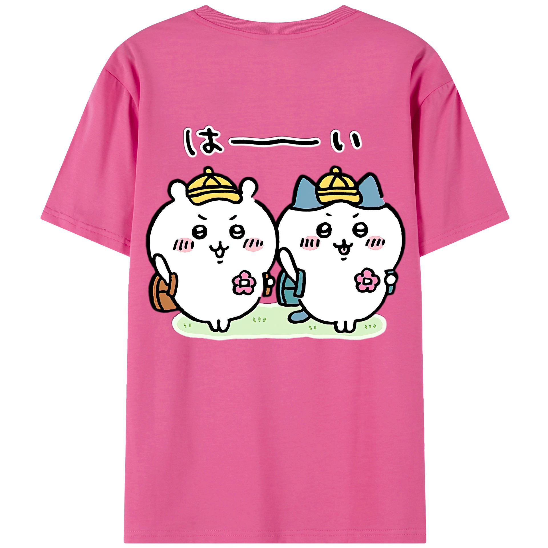 （画像用） ちいかわ ハチワレ Chii-kawa hachiware レディース半袖Tシャツ(バックプリント)