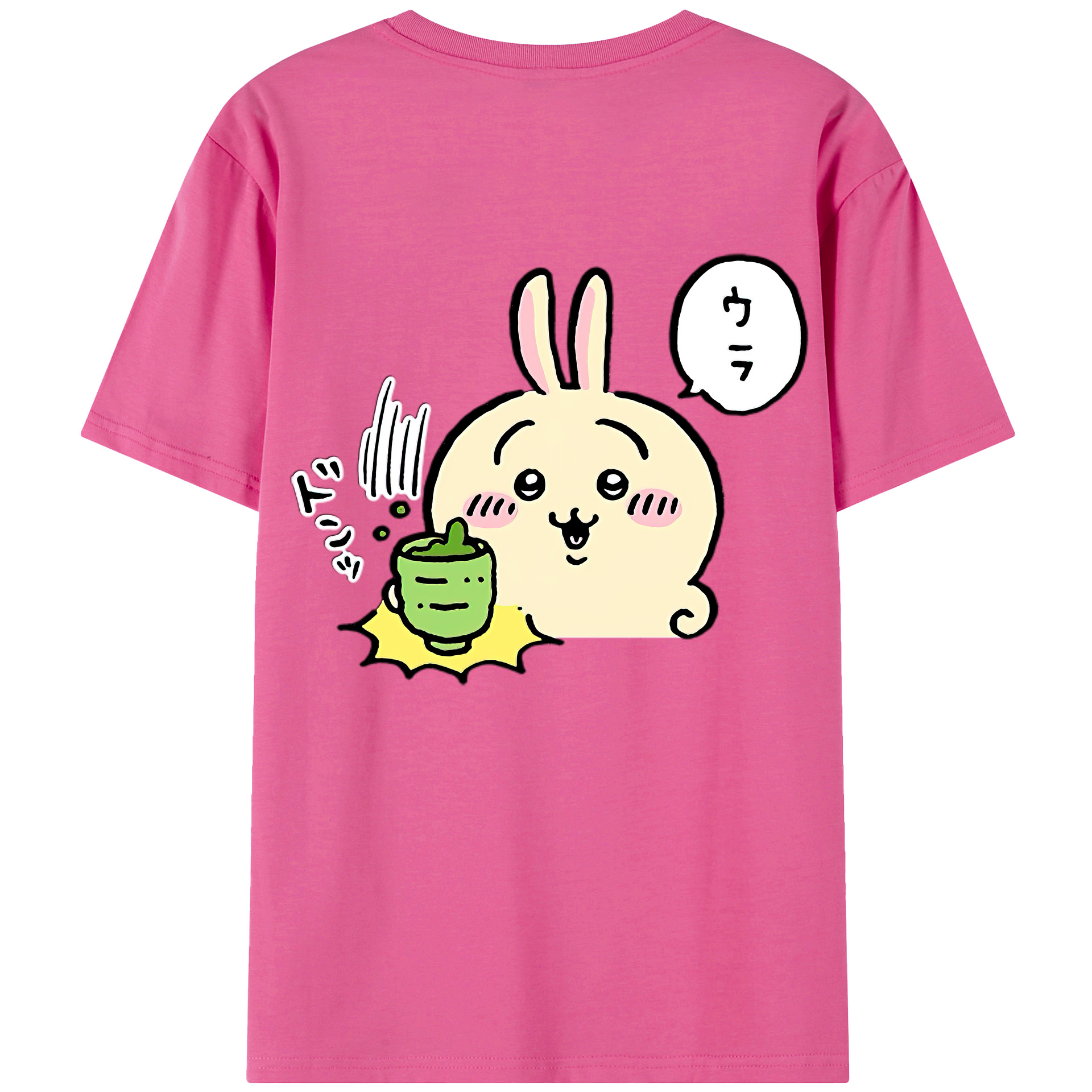 （画像用） ちいかわ うさぎ Chii-kawa usagi レディース半袖Tシャツ(バックプリント)