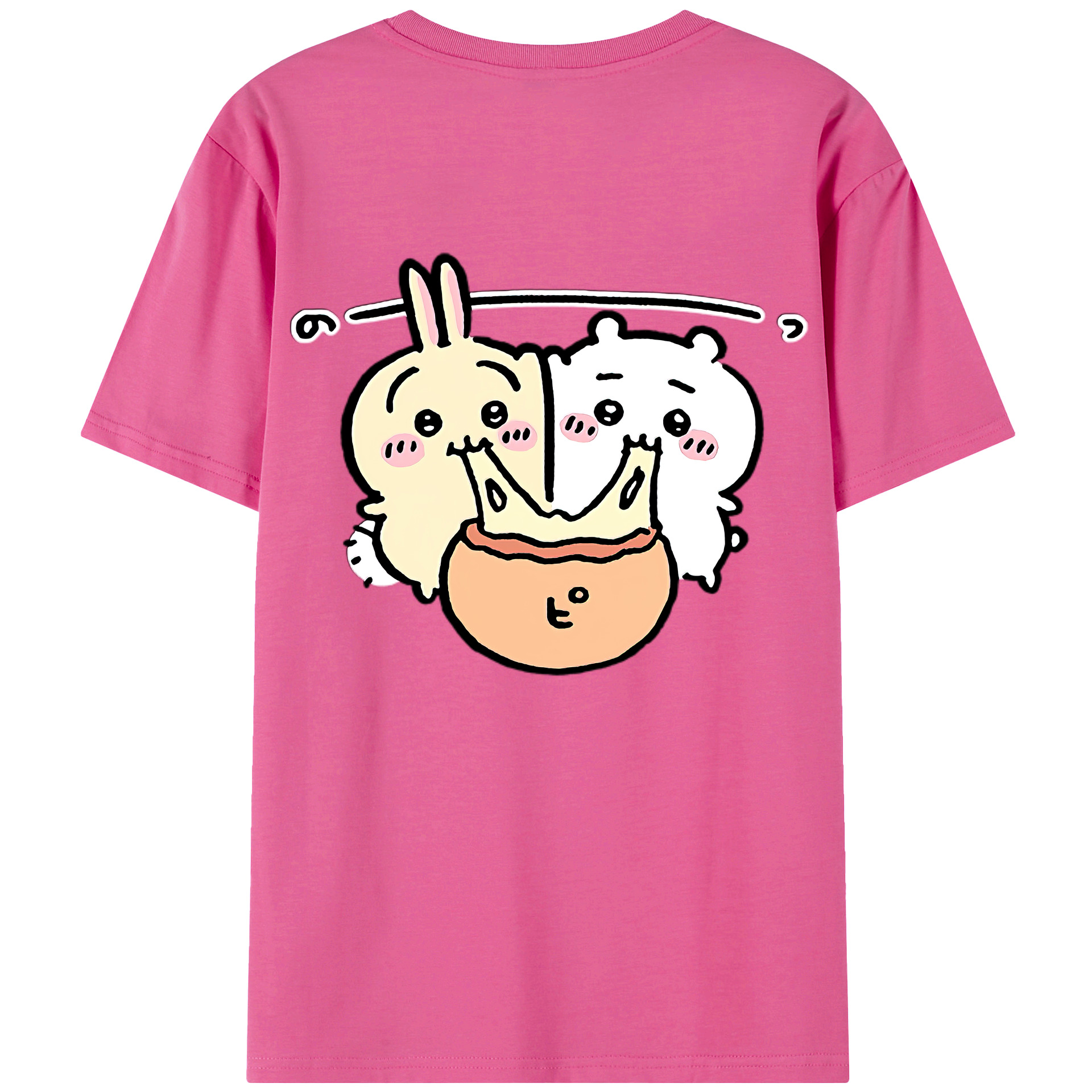 （画像用） ちいかわ うさぎ Chii-kawa usagi レディース半袖Tシャツ(バックプリント)