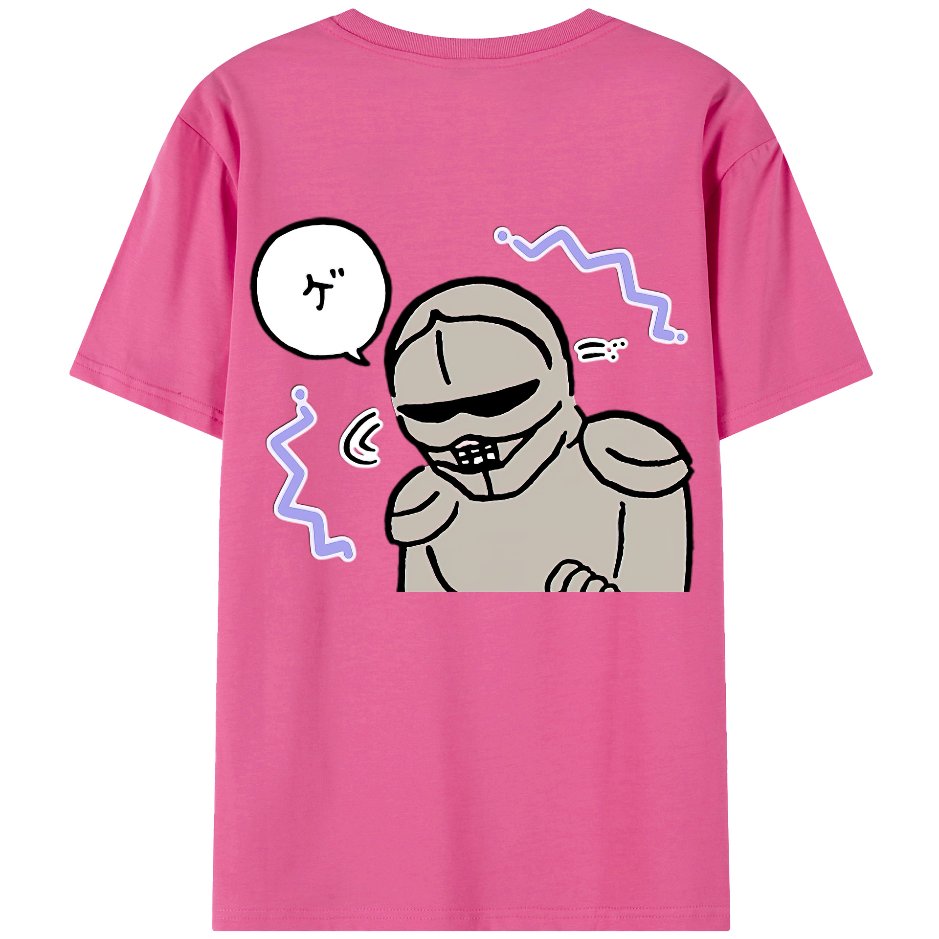 （画像用） ちいかわ 労働の鎧さん Chii-kawa Mr. Armor of Labor レディース半袖Tシャツ(バックプリント)