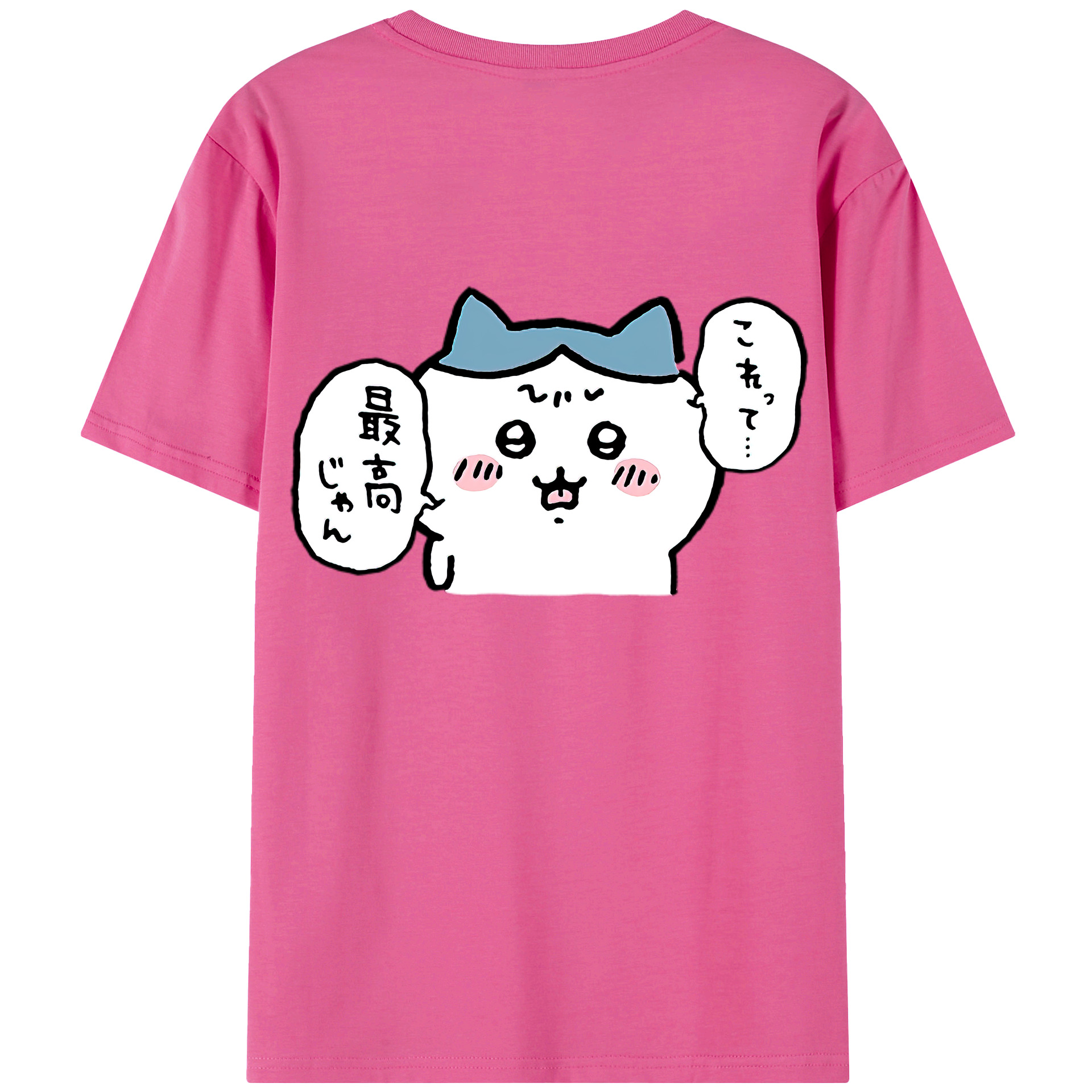 （画像用） ちいかわ ハチワレ Chii-kawa hachiware レディース半袖Tシャツ(バックプリント)