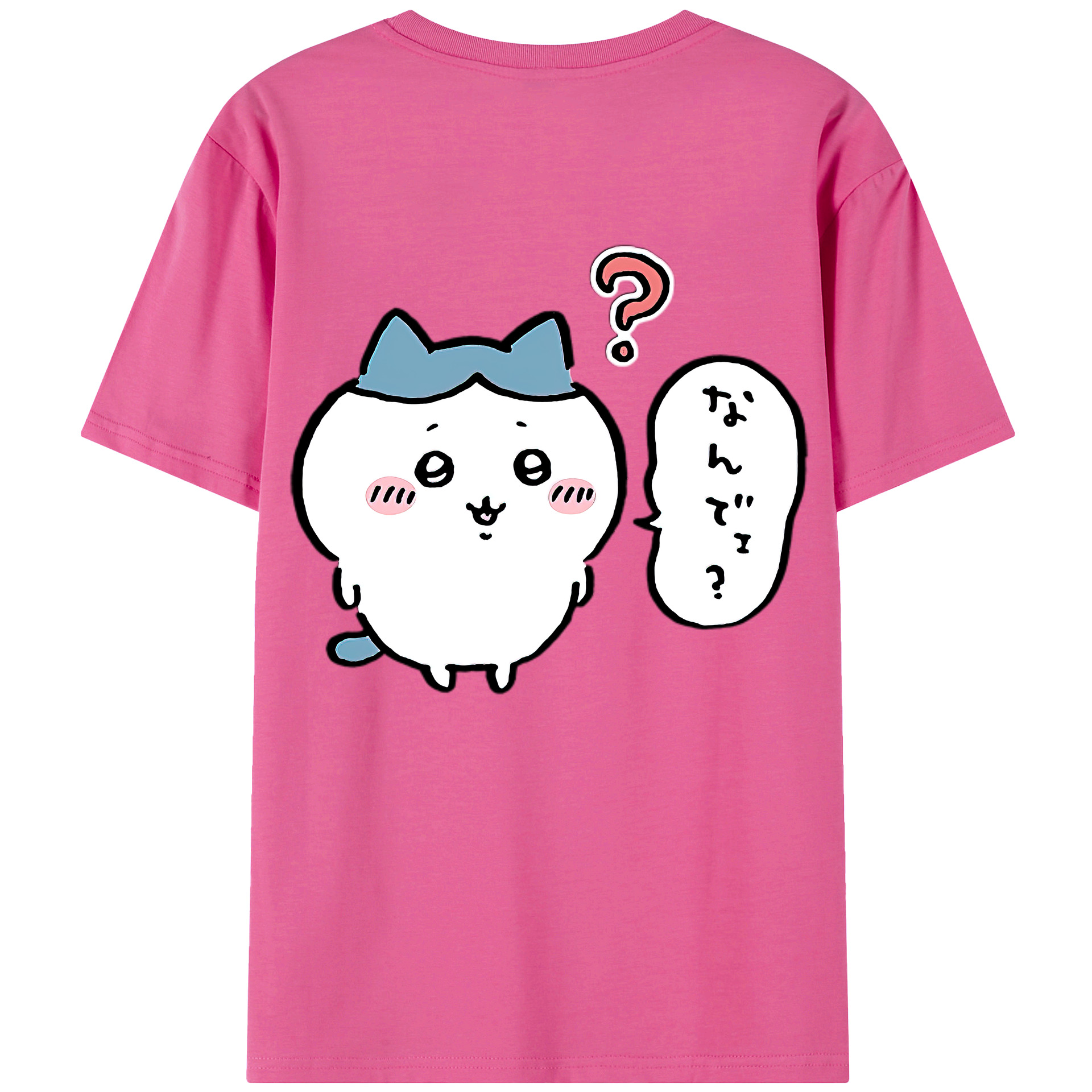 （画像用） ちいかわ ハチワレ Chii-kawa hachiware レディース半袖Tシャツ(バックプリント)