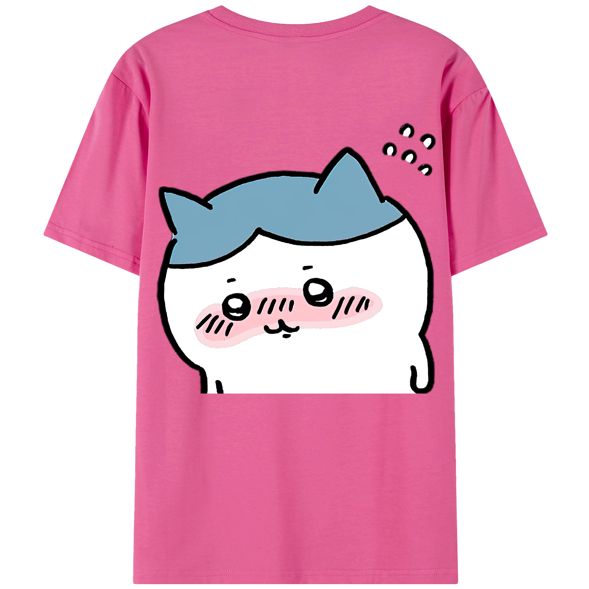 （画像用） ちいかわ ハチワレ Chii-kawa hachiware レディース半袖Tシャツ(バックプリント)