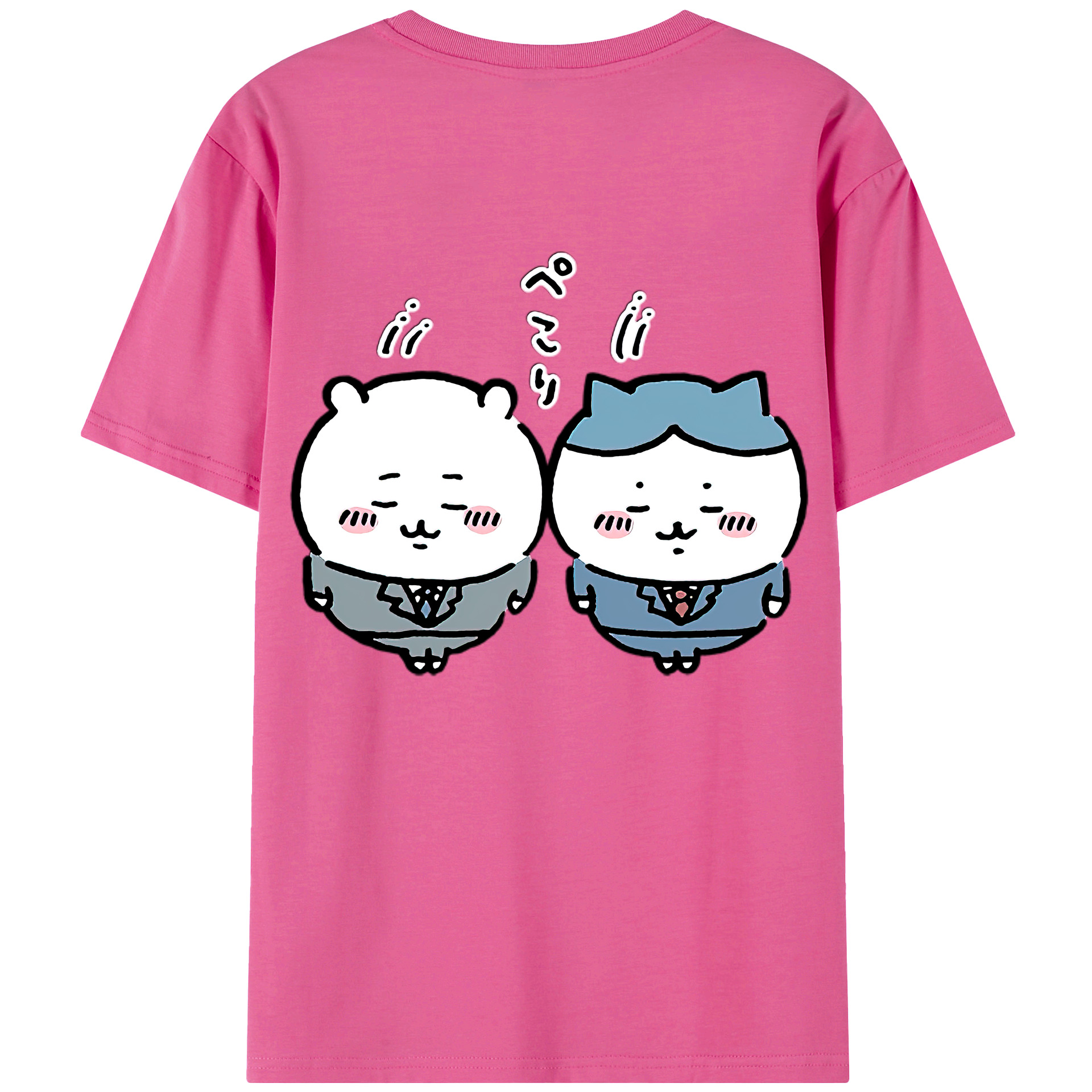 （画像用） ちいかわ ハチワレ Chii-kawa hachiware レディース半袖Tシャツ(バックプリント)