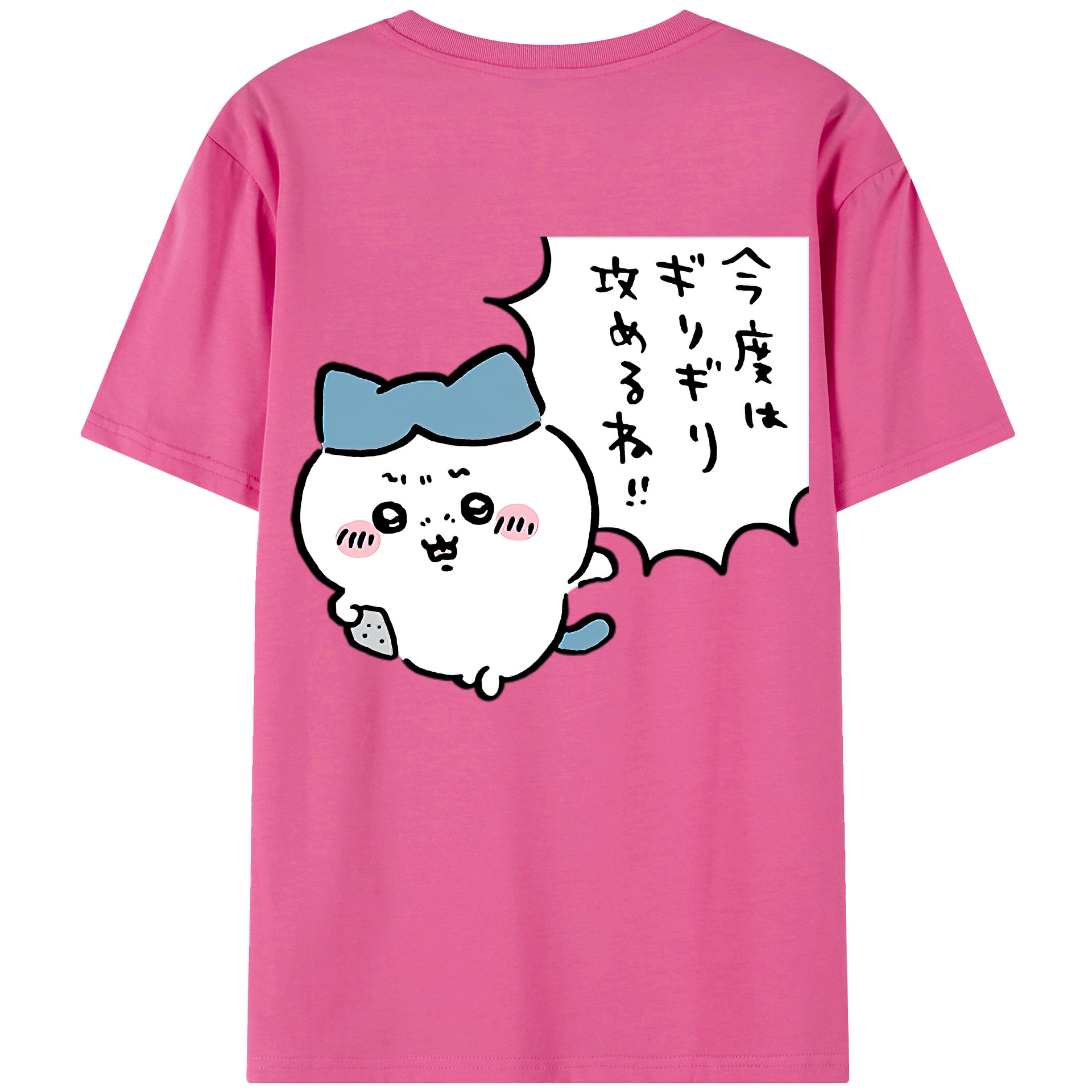 （画像用） ちいかわ ハチワレ Chii-kawa hachiware レディース半袖Tシャツ(バックプリント)